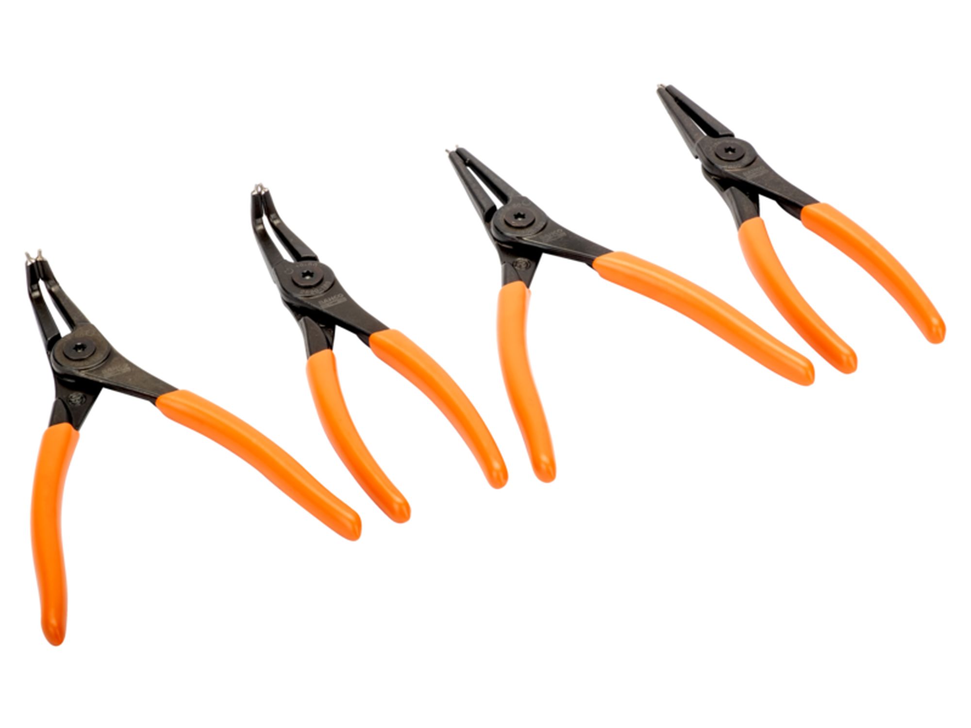 Juego de alicates para arandelas interiores y exteriores: 4 unidades