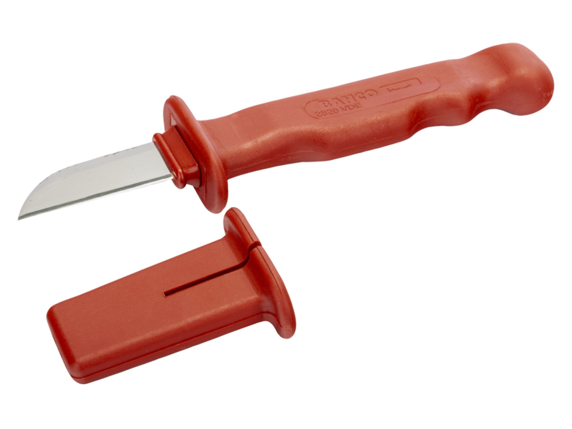 Cuchillo para cables aislado con protector de plástico, 55,5 mm