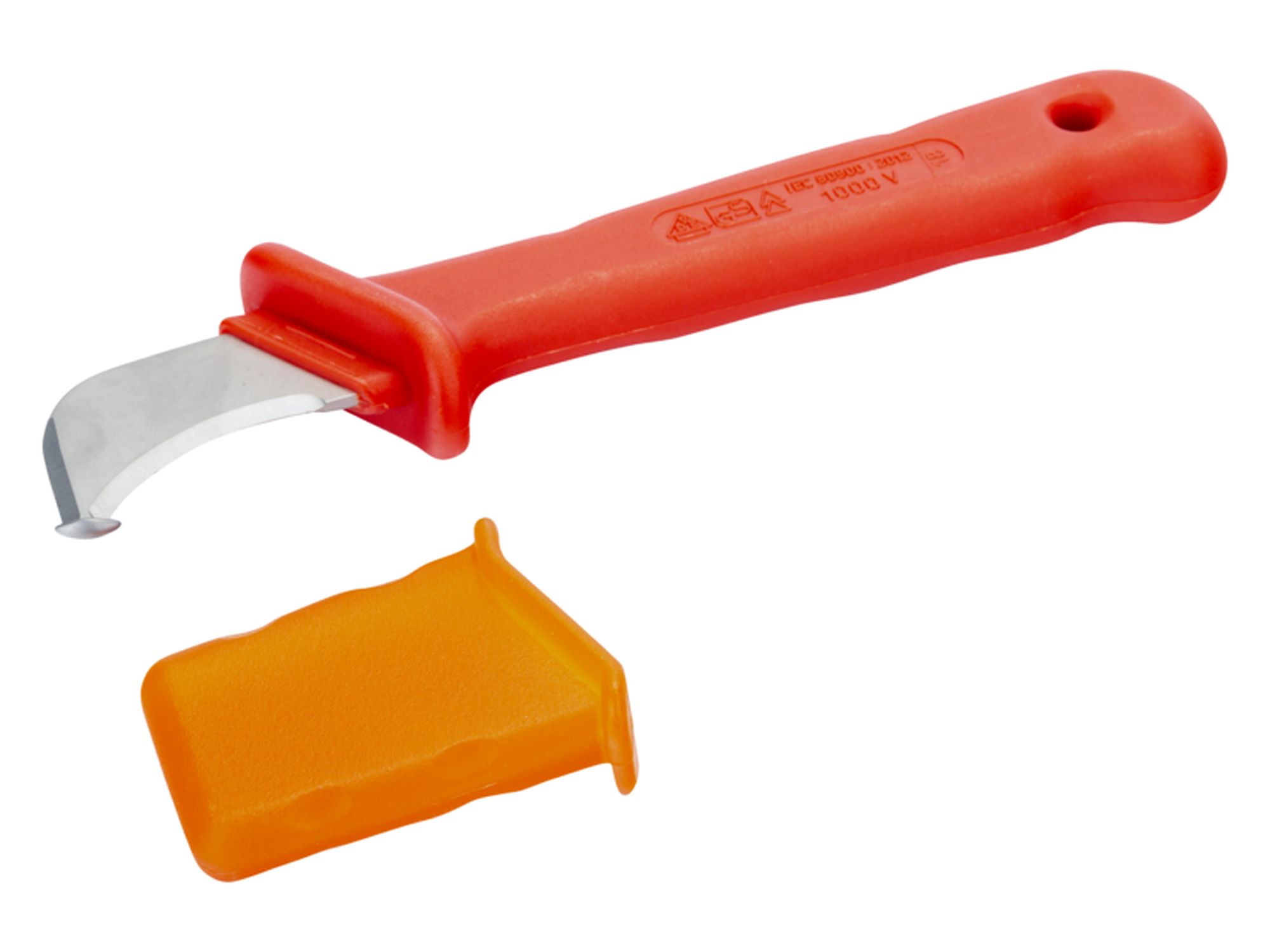 Cuchillo curvo aislado con protección, 38 mm