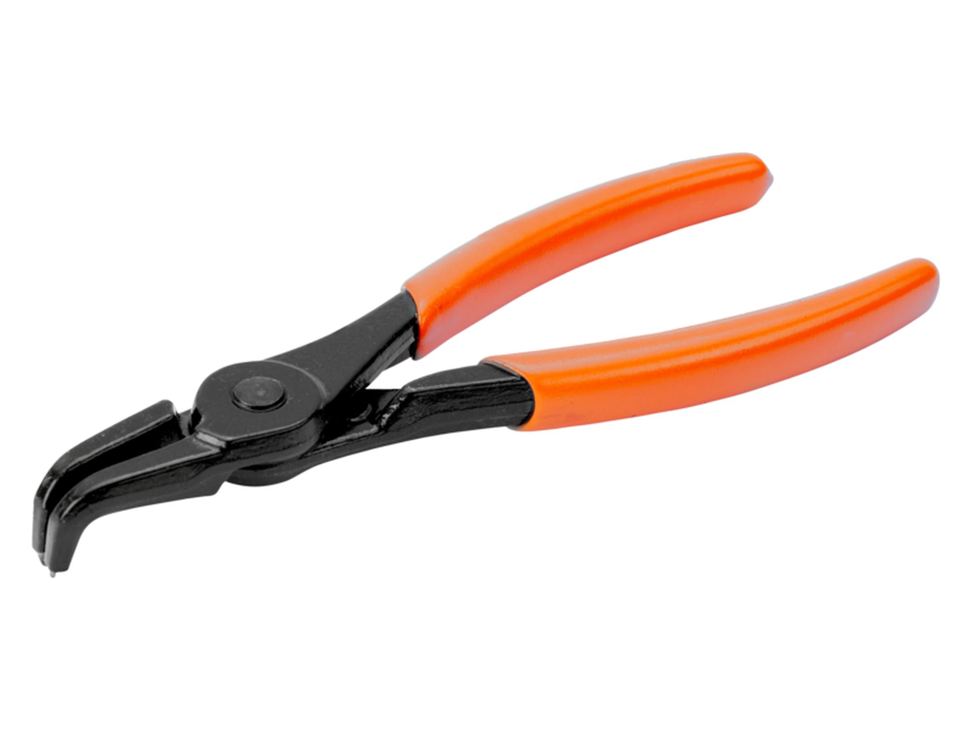 Alicates para arandelas interiores con mordazas curvadas a 90° y acabado fosfatado (180 mm)