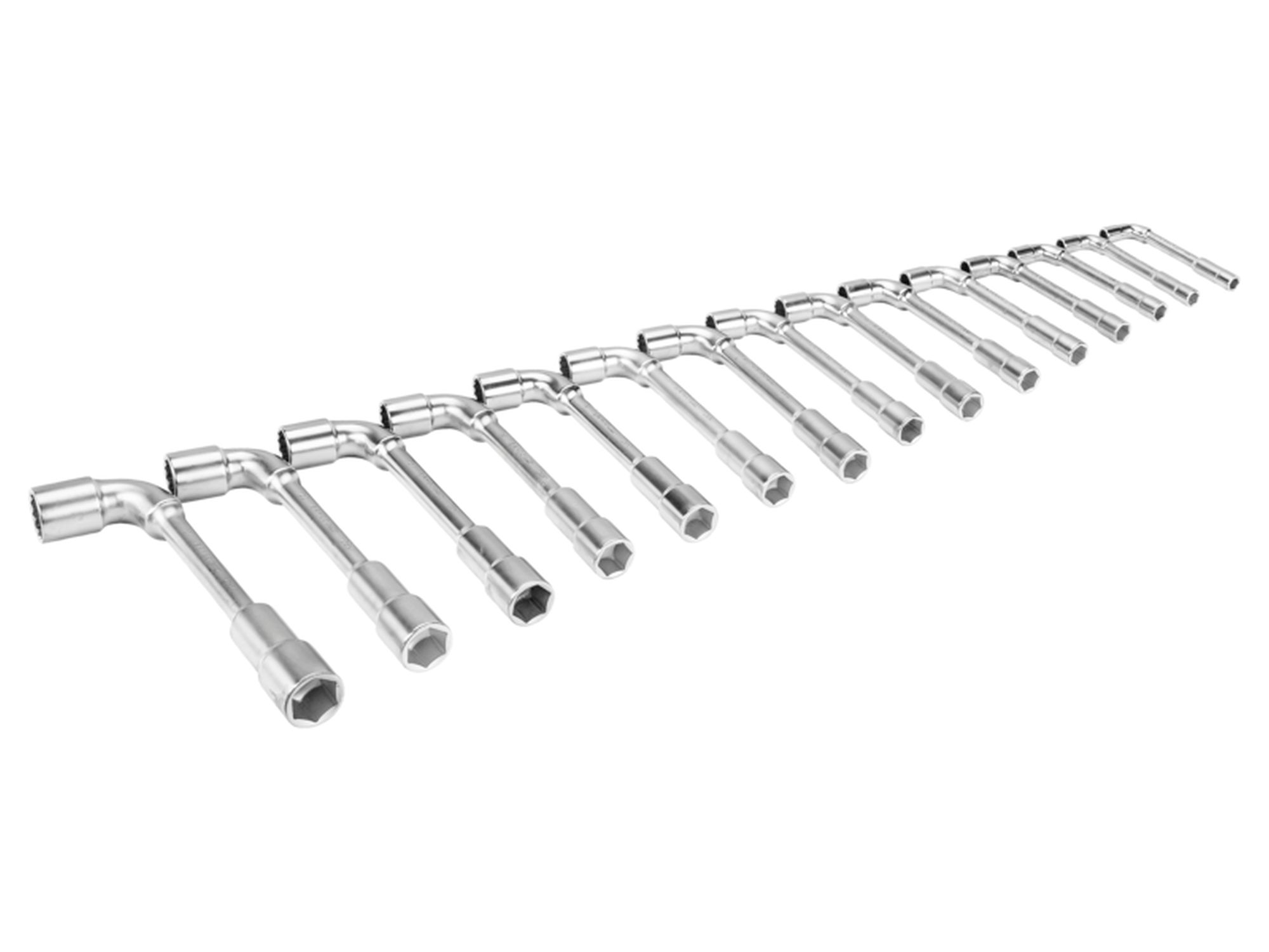 Juego de llaves de tubo acodadas de dos bocas métricas con perfil Dynamic-Drive™ de 12 x 6 puntos (15 piezas/caja)