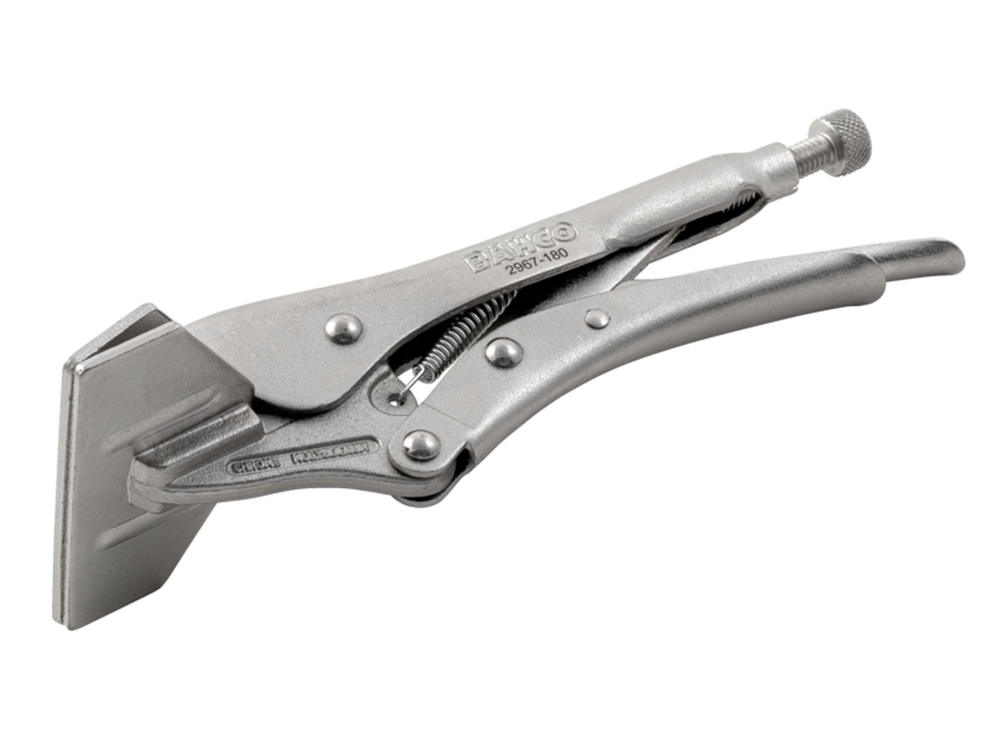 Mordazas grip para planchas de metal con acabado cromado (180 mm)