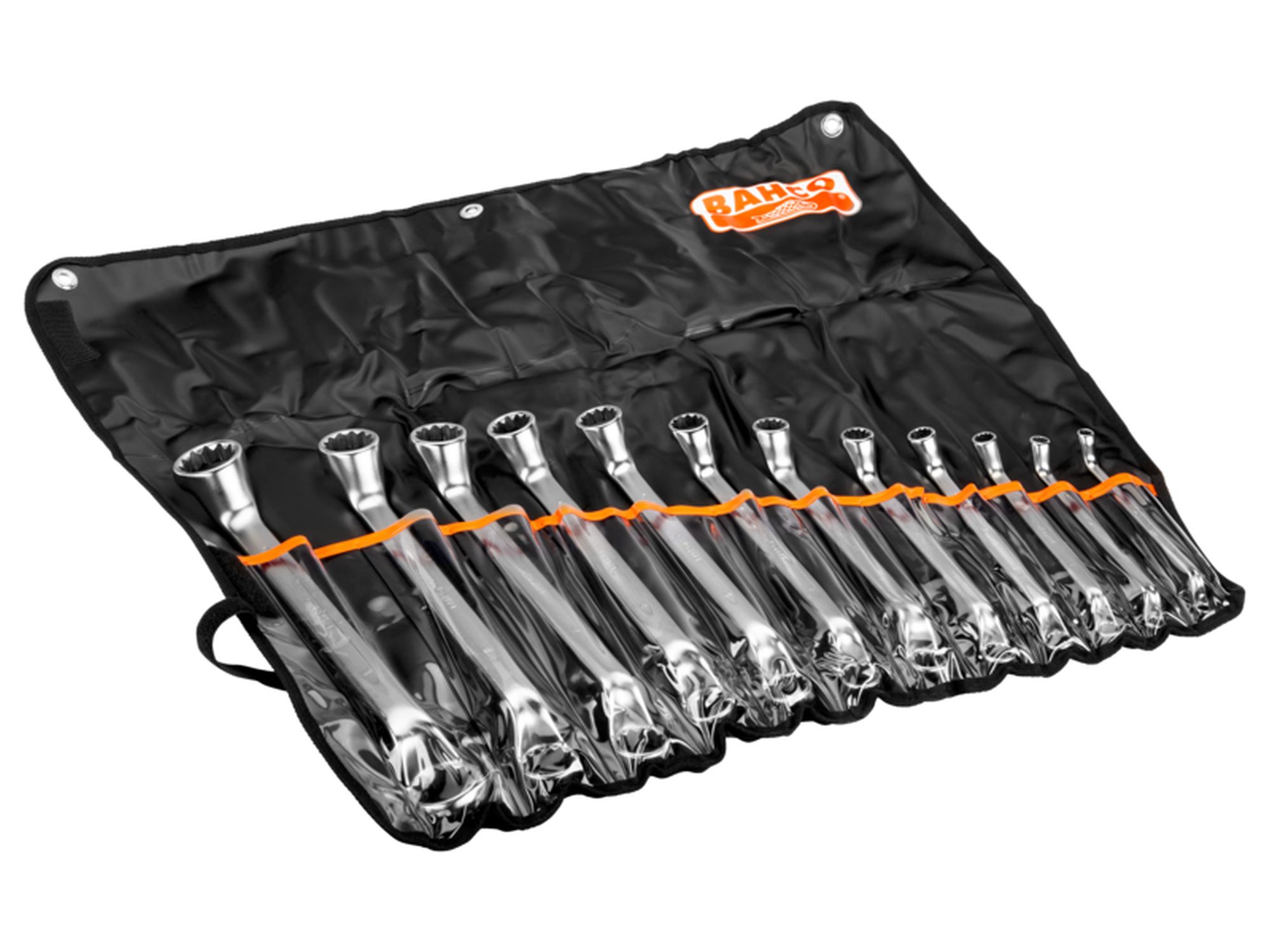 Juego de llaves de estrella de dos bocas extra-acodadas (12 piezas/estuche)