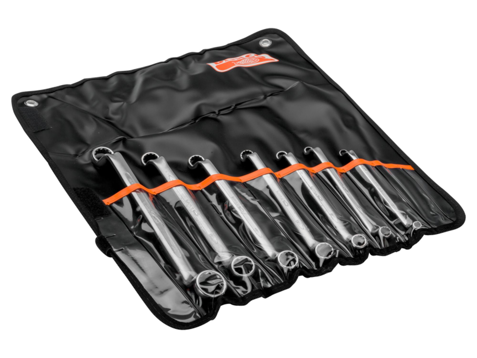 Juego de llaves de estrella de dos bocas extra-acodadas (7 piezas/estuche)