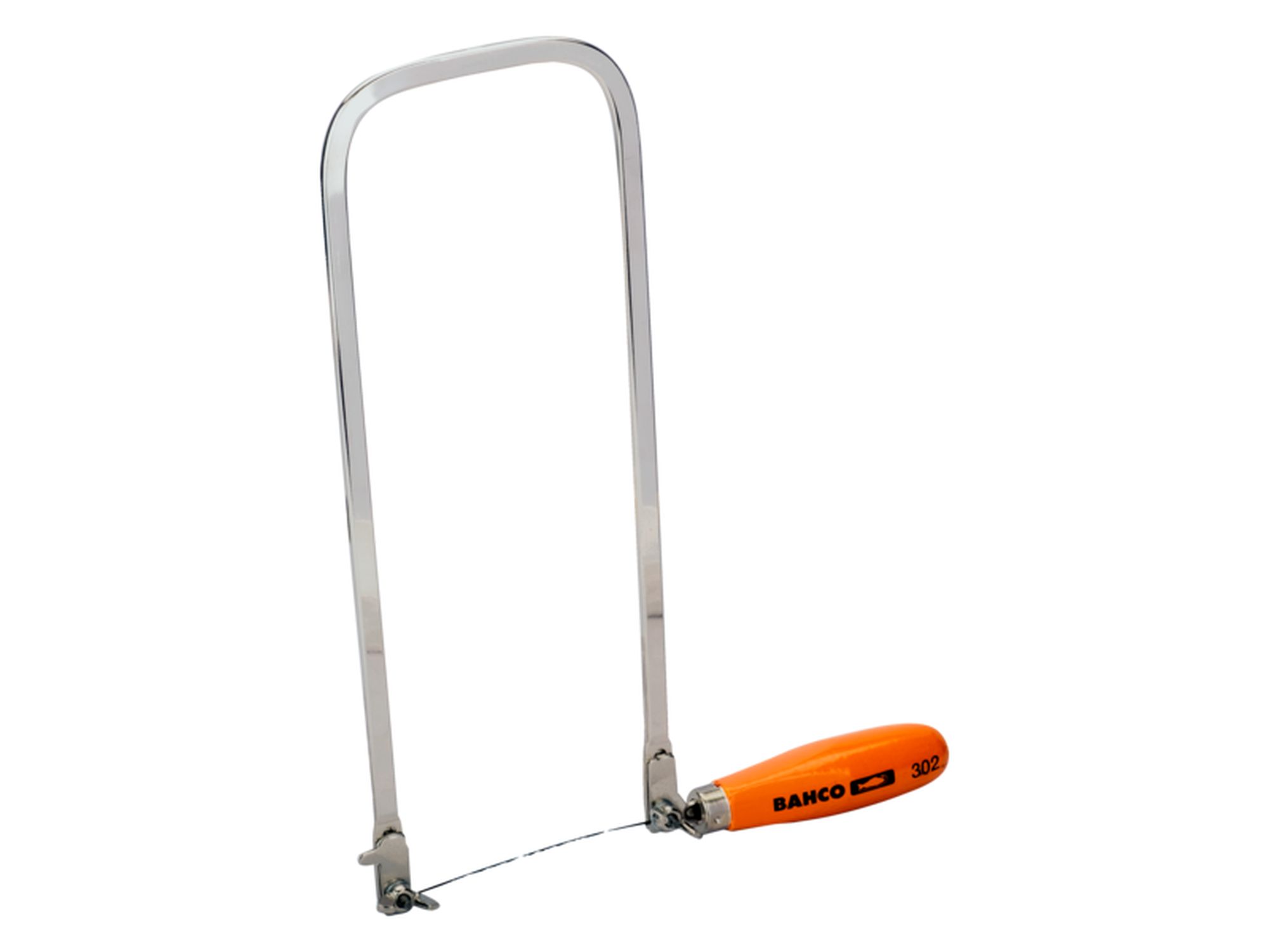 Arco de marquetería con mango de madera, 130 mm