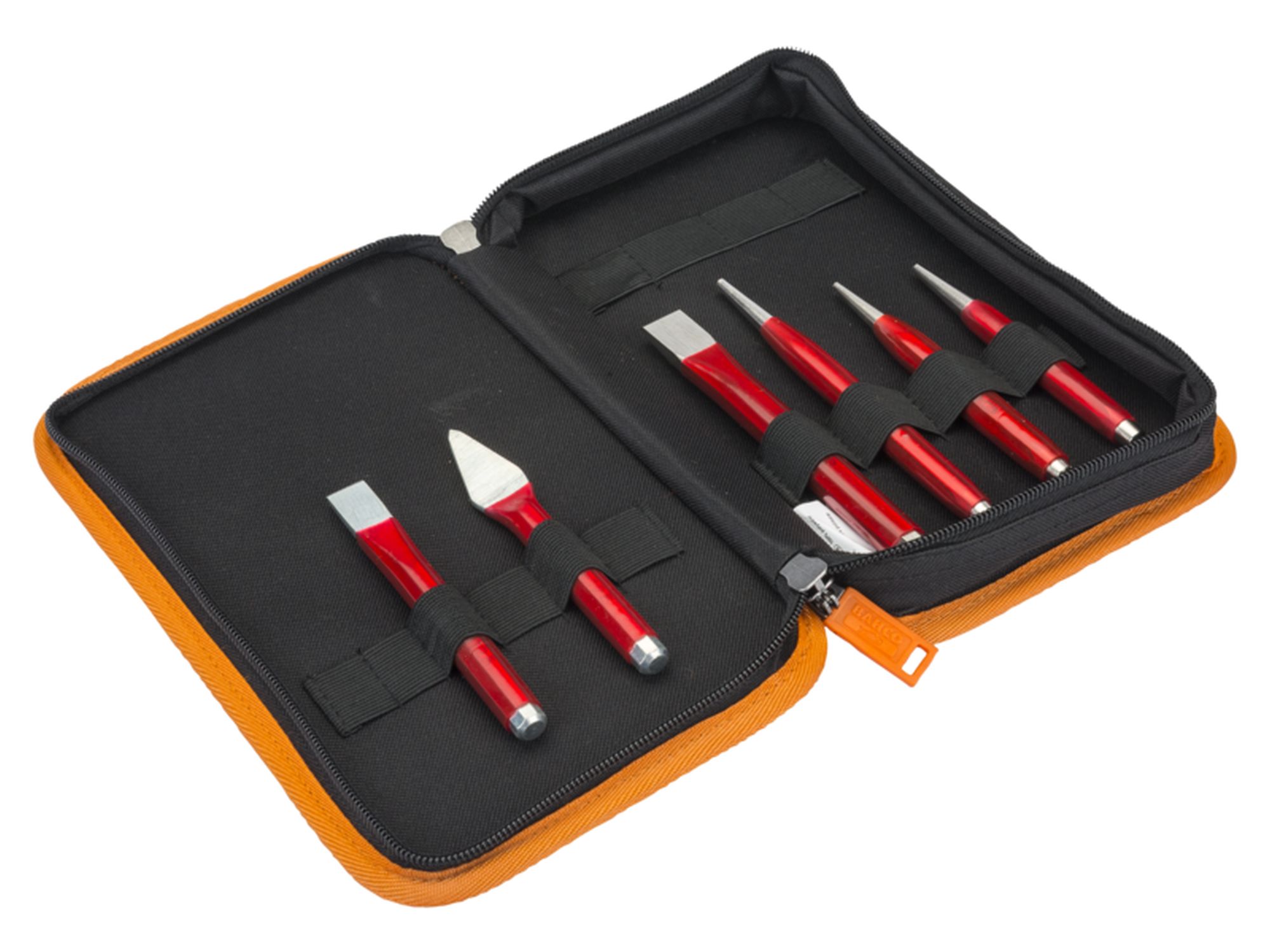 Juego de botadores y cinceles: 6 piezas/estuche de plástico