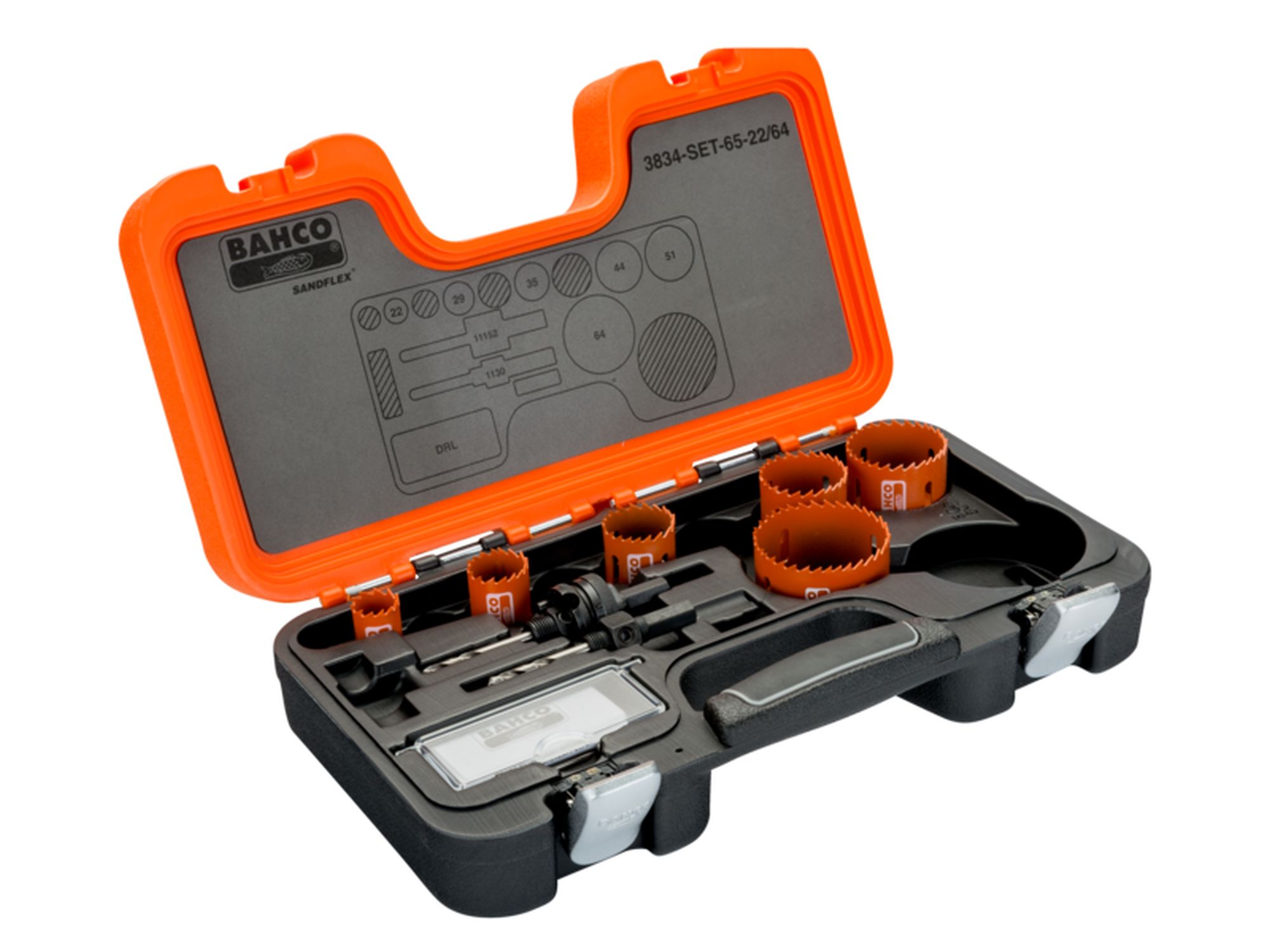 Juego de coronas de sierra bi-metal Sandflex® de 22-64 mm para planchas de metal/madera (9 piezas)