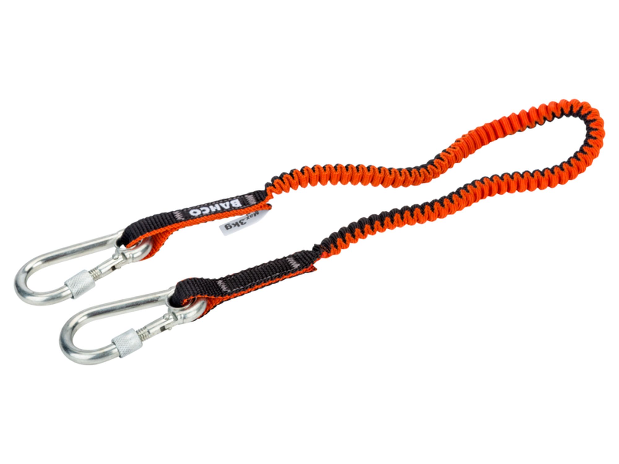 Lanyard con mosquetón fijo y dispositivo de bloqueo para 3 kg de 1,2 m