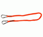 Lanyard naranja de alta visibilidad con mosquetón para 1 kg de 0,6 m