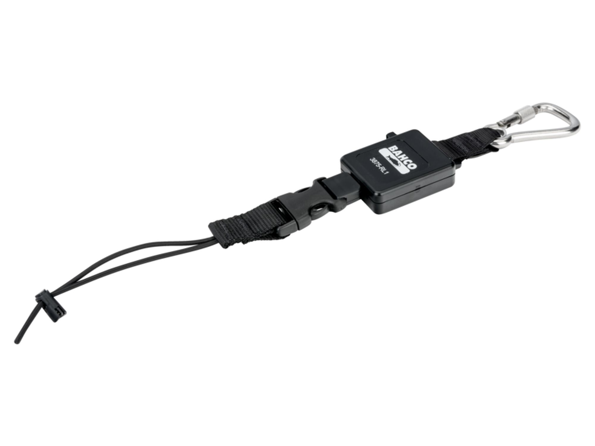 Lanyard retráctil con mosquetón fijo para 0,9 kg de 1 m