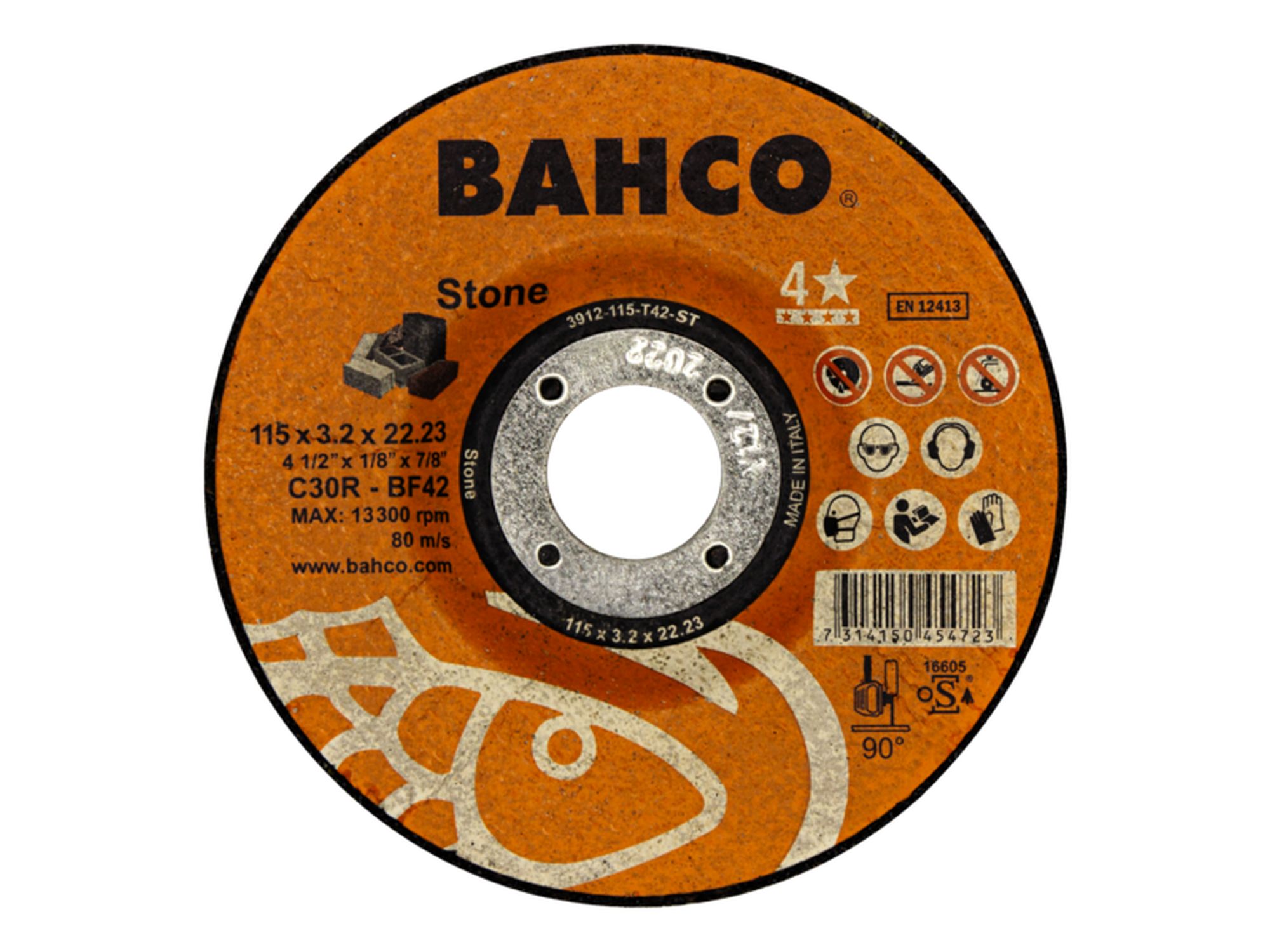 Discos abrasivos de alto rendimiento para corte de materiales de construcción 180 x 3.2 x 22.23mm