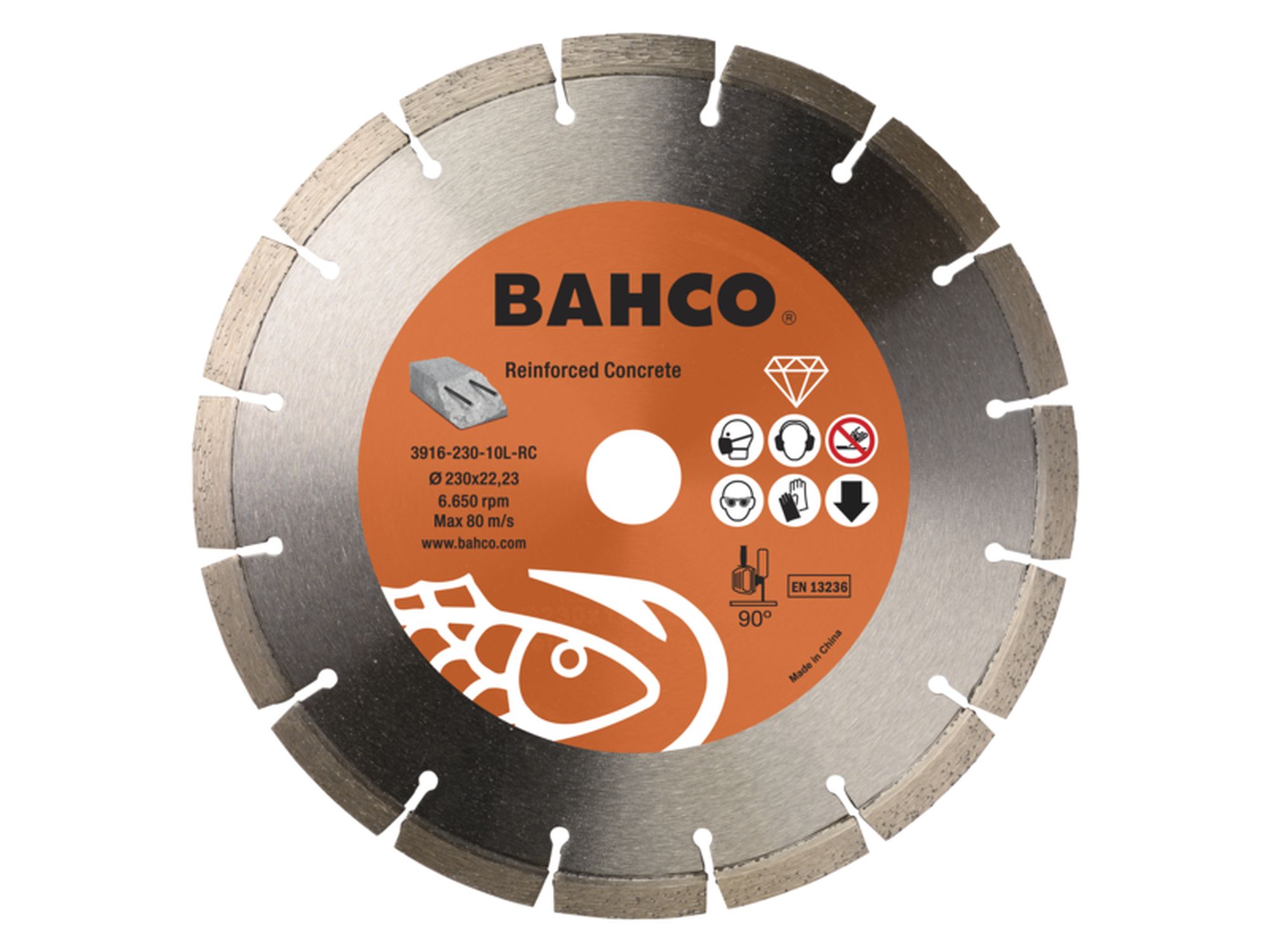 Discos abrasivos de corte de diamante para hormigón armado 230 x 2.5 x 22.23mm