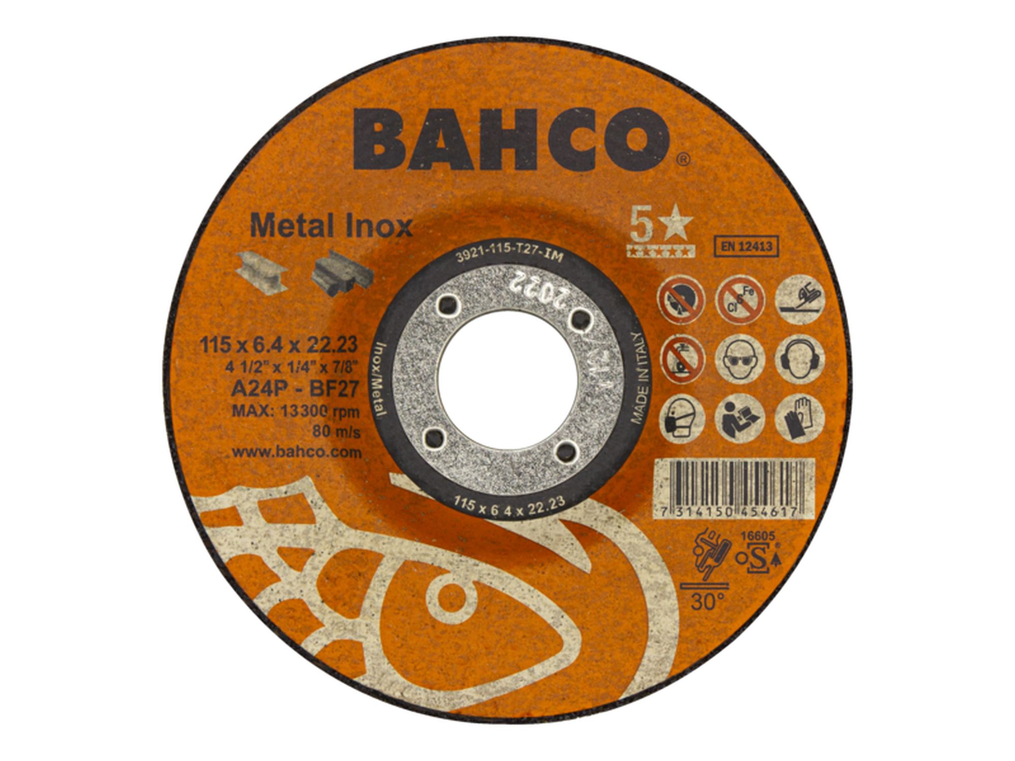 Discos abrasivos de alto rendimiento para inox. y metal 230 x 6.5 x 22.23mm