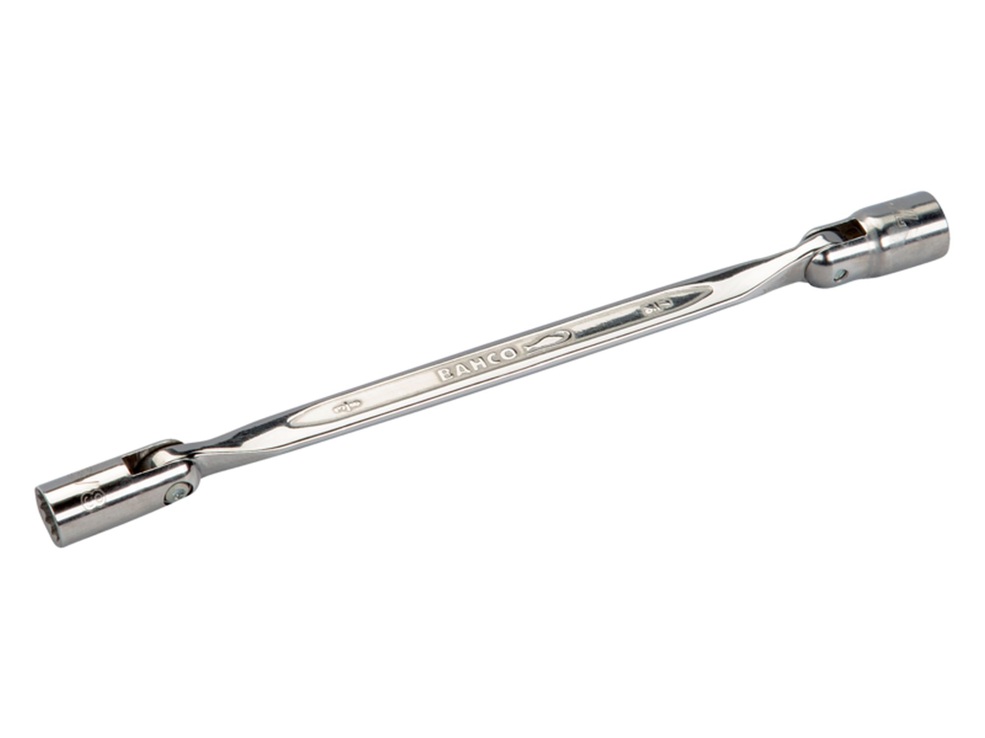 Llave de dos bocas con cabeza articulada de 3/8