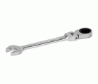 Llave combinada de carraca articulada de 21 mm con acabado cromado de 274 mm