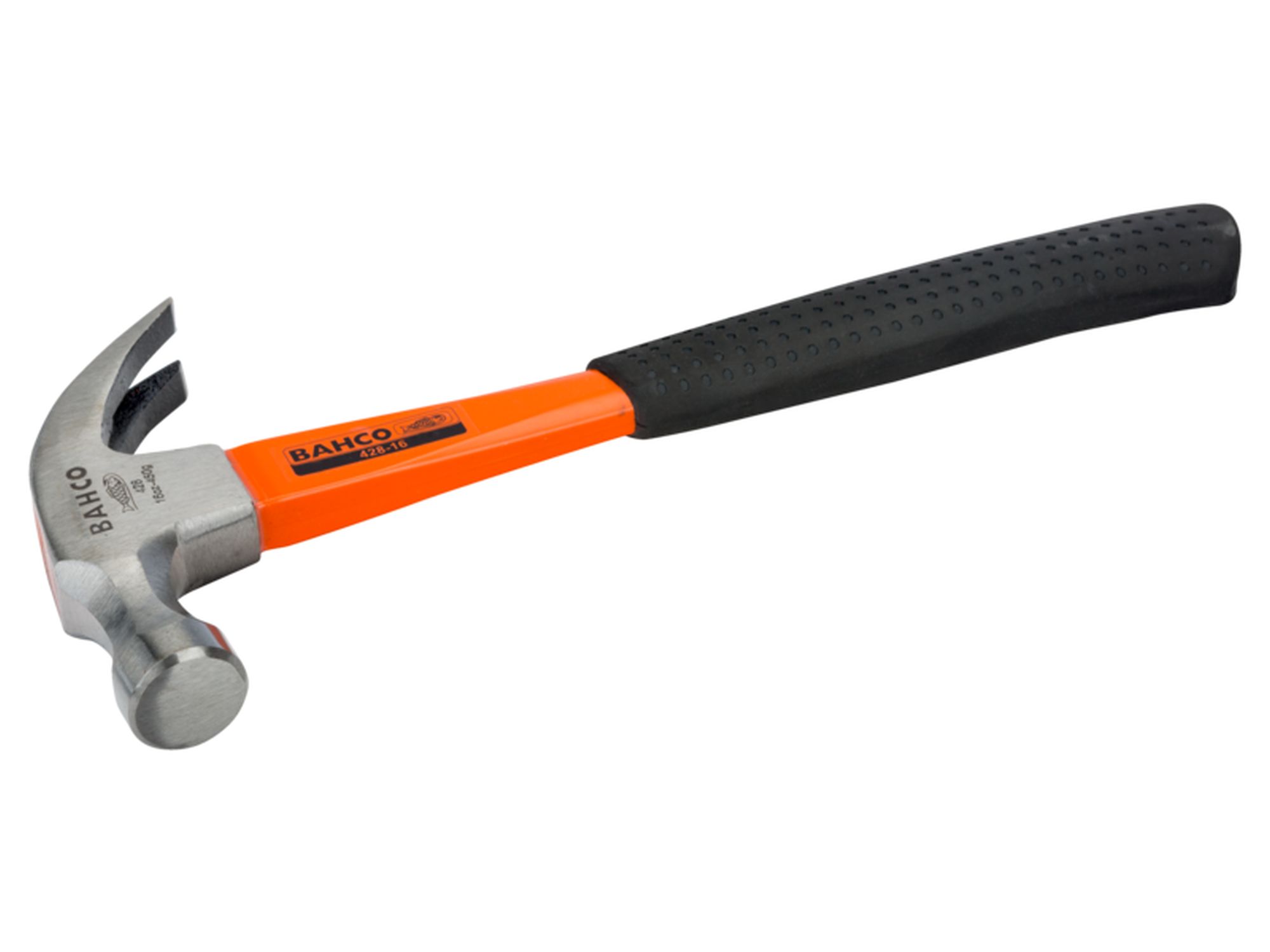 Martillo de uña con agarre de goma, mango de fibra de vidrio, 370 g