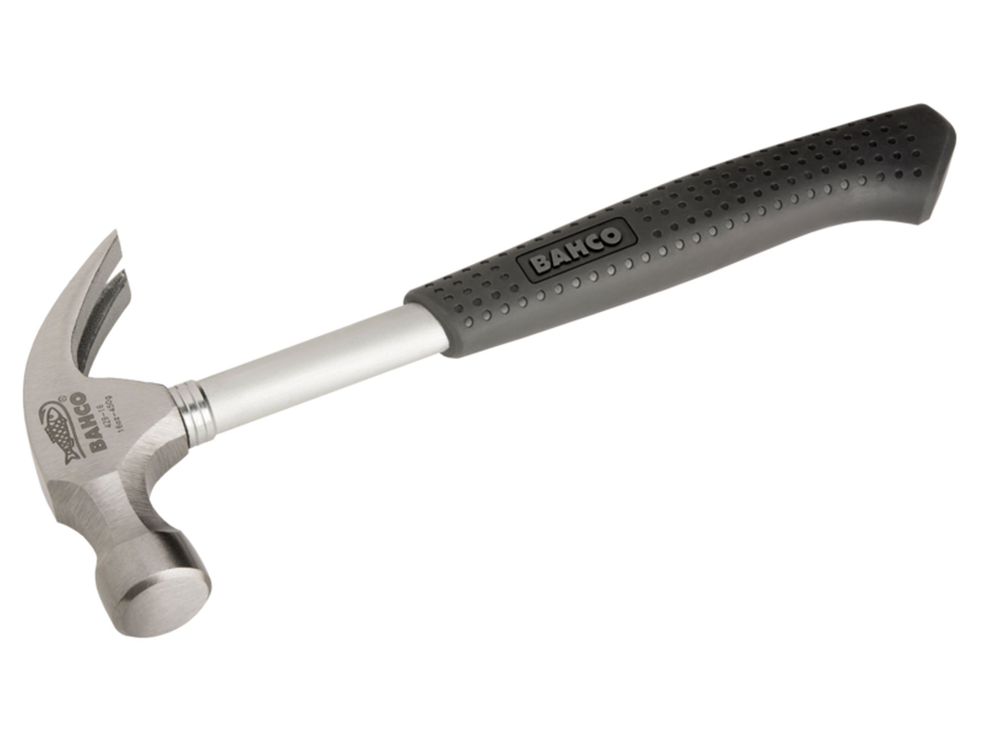 Martillo de uña con agarre de goma, mango de acero tubular, 370 g