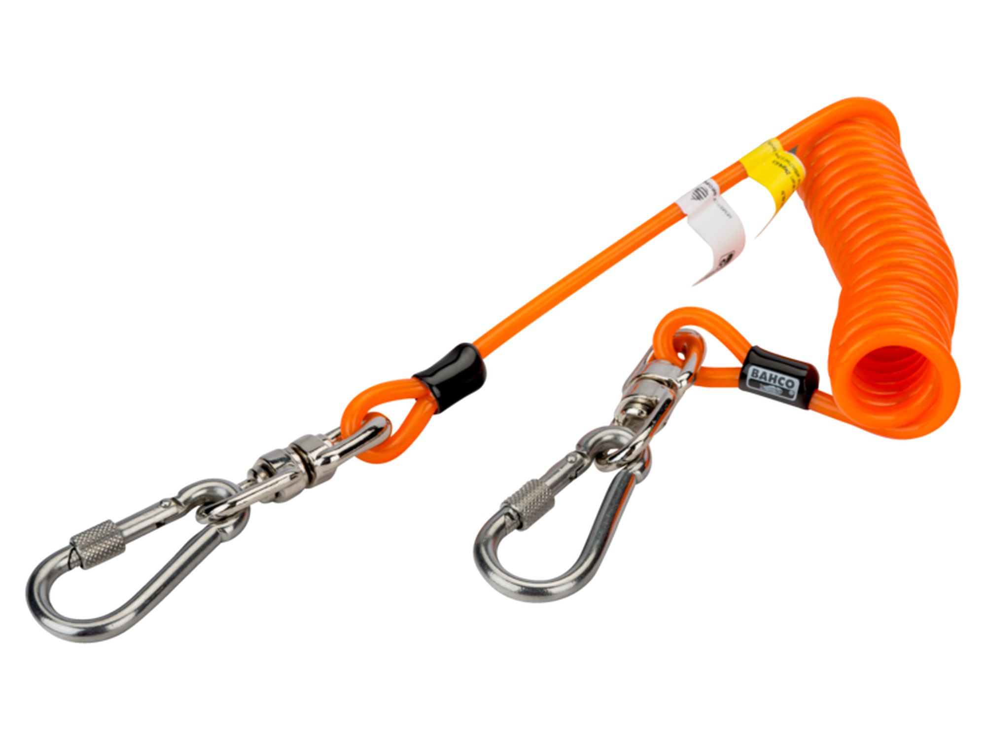 Lanyards en espiral con mosquetón giratorio para 3 kg de 1,7 m