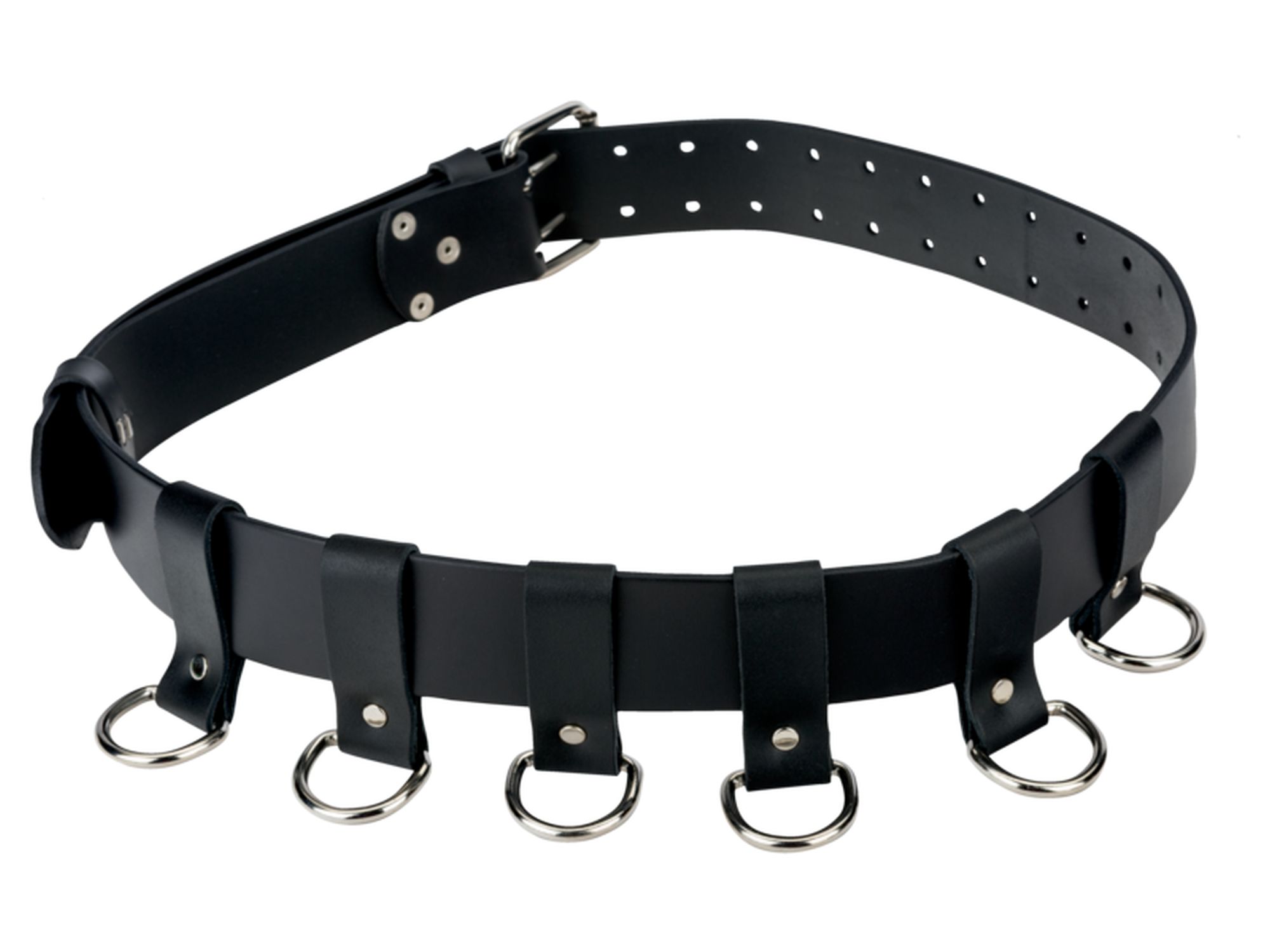 Cinturones para industria pesada con 6 anillas de seguridad para su fijación a lanyards de 50 mm x 120 mm x 460 mm