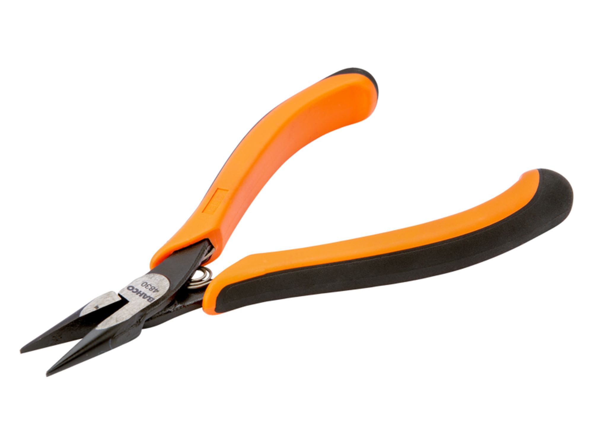 Alicates de boca semirredonda ERGO™ con mangos bi-componente y mordaza dentada, 135 mm