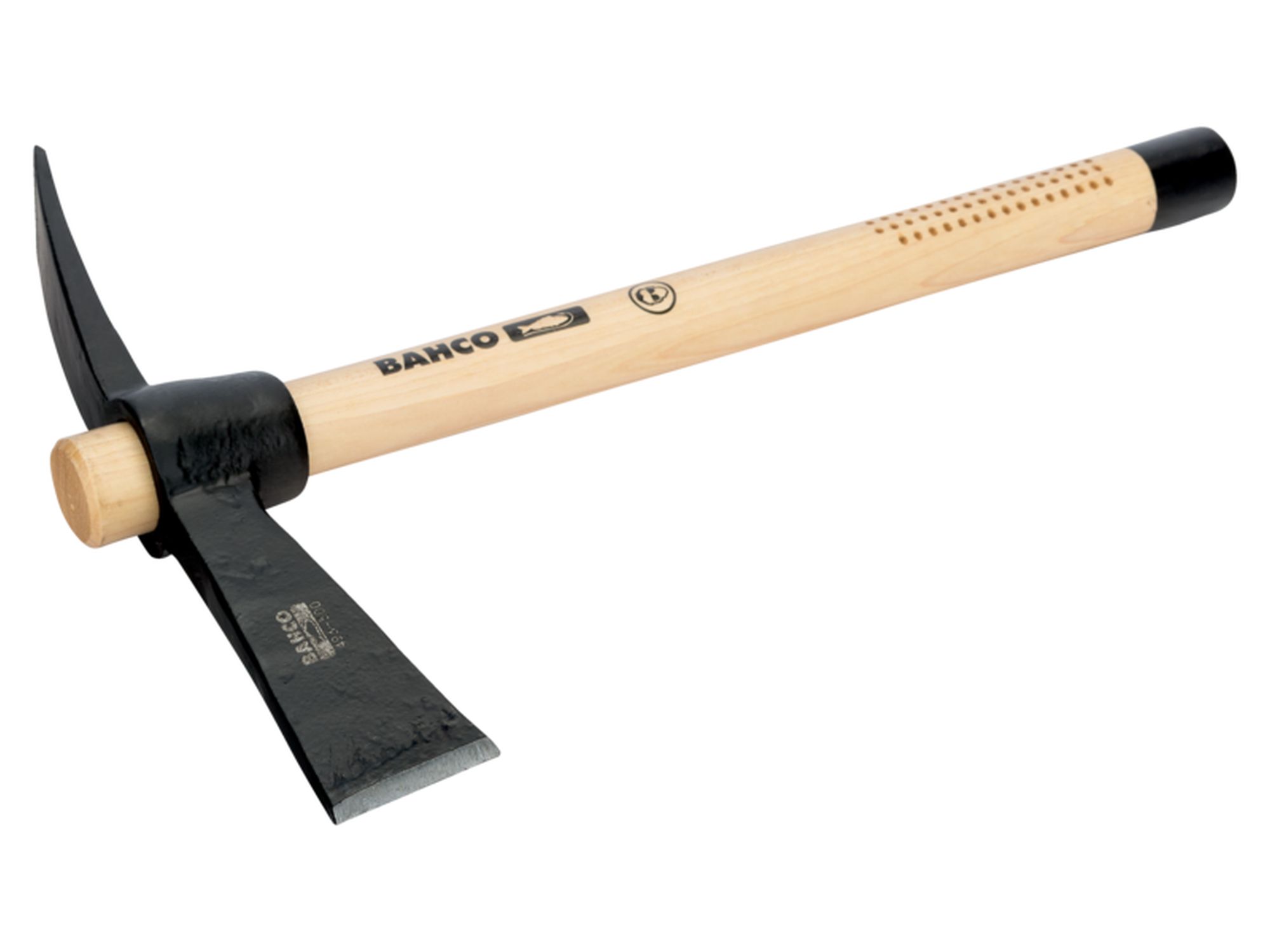 Alcotana pala-hacha española con mango de madera, 500 g