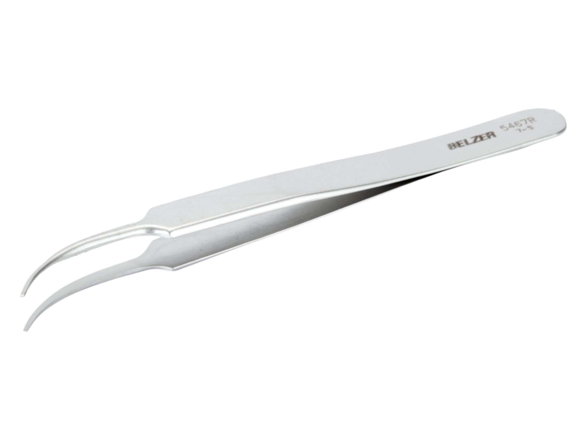 Pinzas curvadas de relojero con acabado pulido de 105 mm