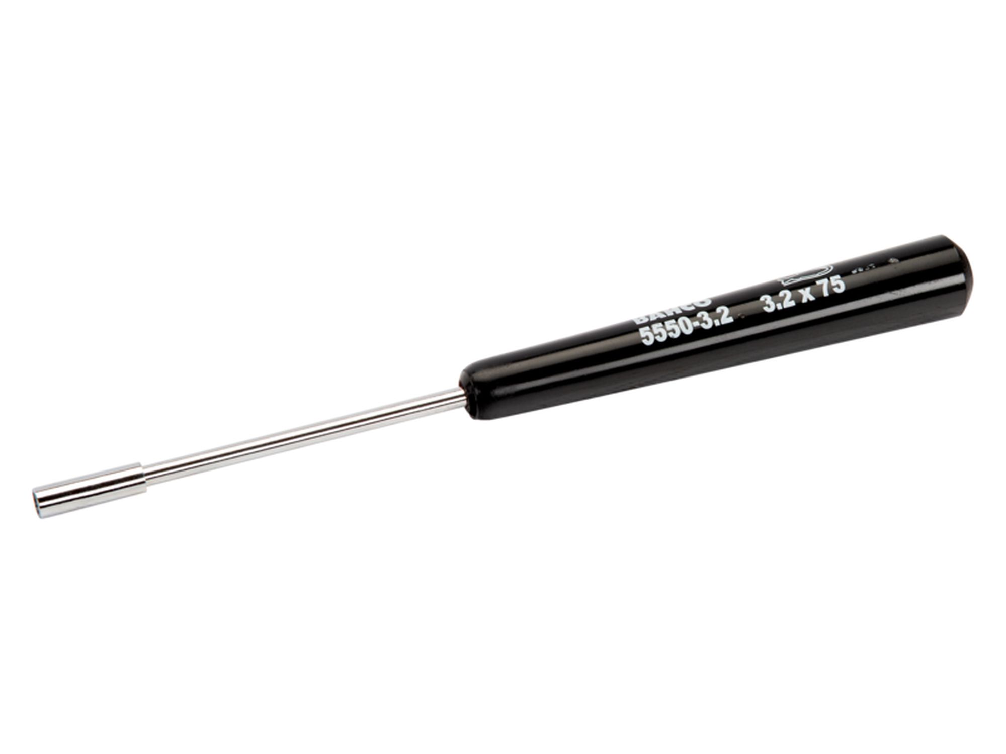 Destornilladores de ajuste con manguito guía y mango de plástico de 140 mm x 3,2 mm