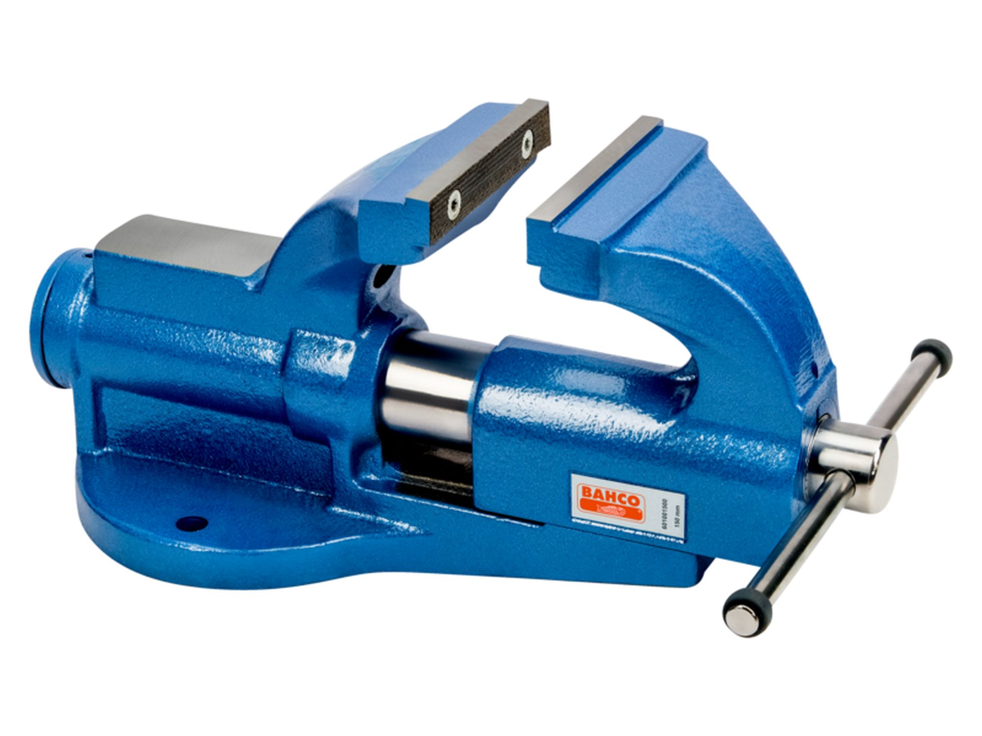 Tornillo de banco de guía redonda con mordazas intercambiables, apto para una base giratoria de 100 mm