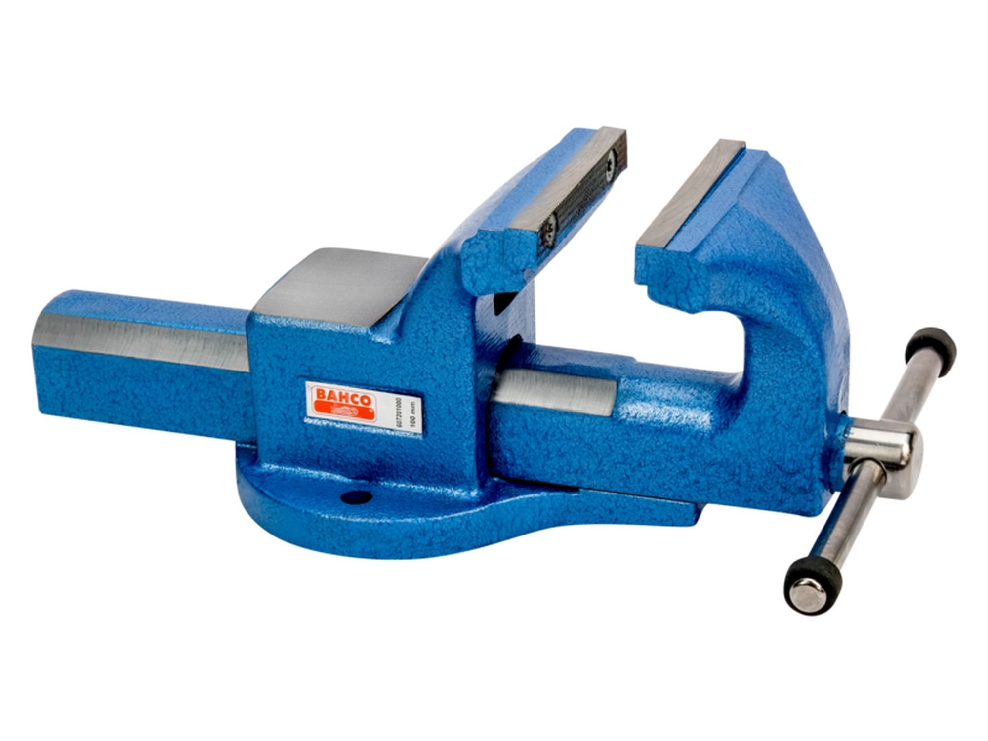 Tornillo de banco de guía cuadrada con mordazas intercambiables, apto para una base giratoria de 175 mm