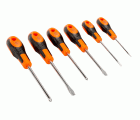 Juego de destornilladores ranurados/Pozidriv con mango de goma (6 piezas)