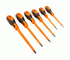 Juego de 6 destornilladores para ranurados y Phillips PH1-PH2 con mango de goma, 3-6,5 mm
