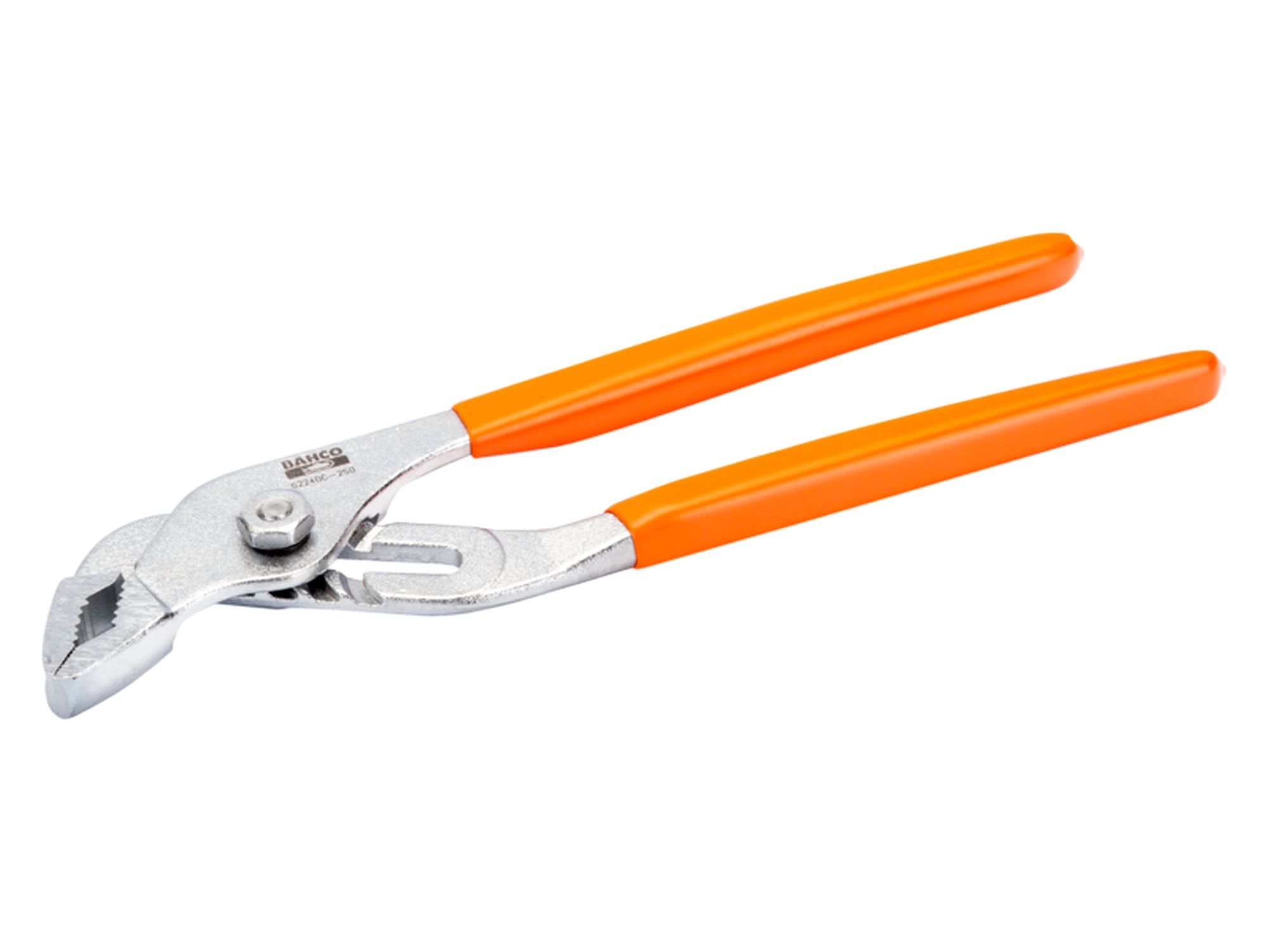 Tenazas articuladas de cabeza delgada con mangos recubiertos de PVC y acabado cromado de 250 mm