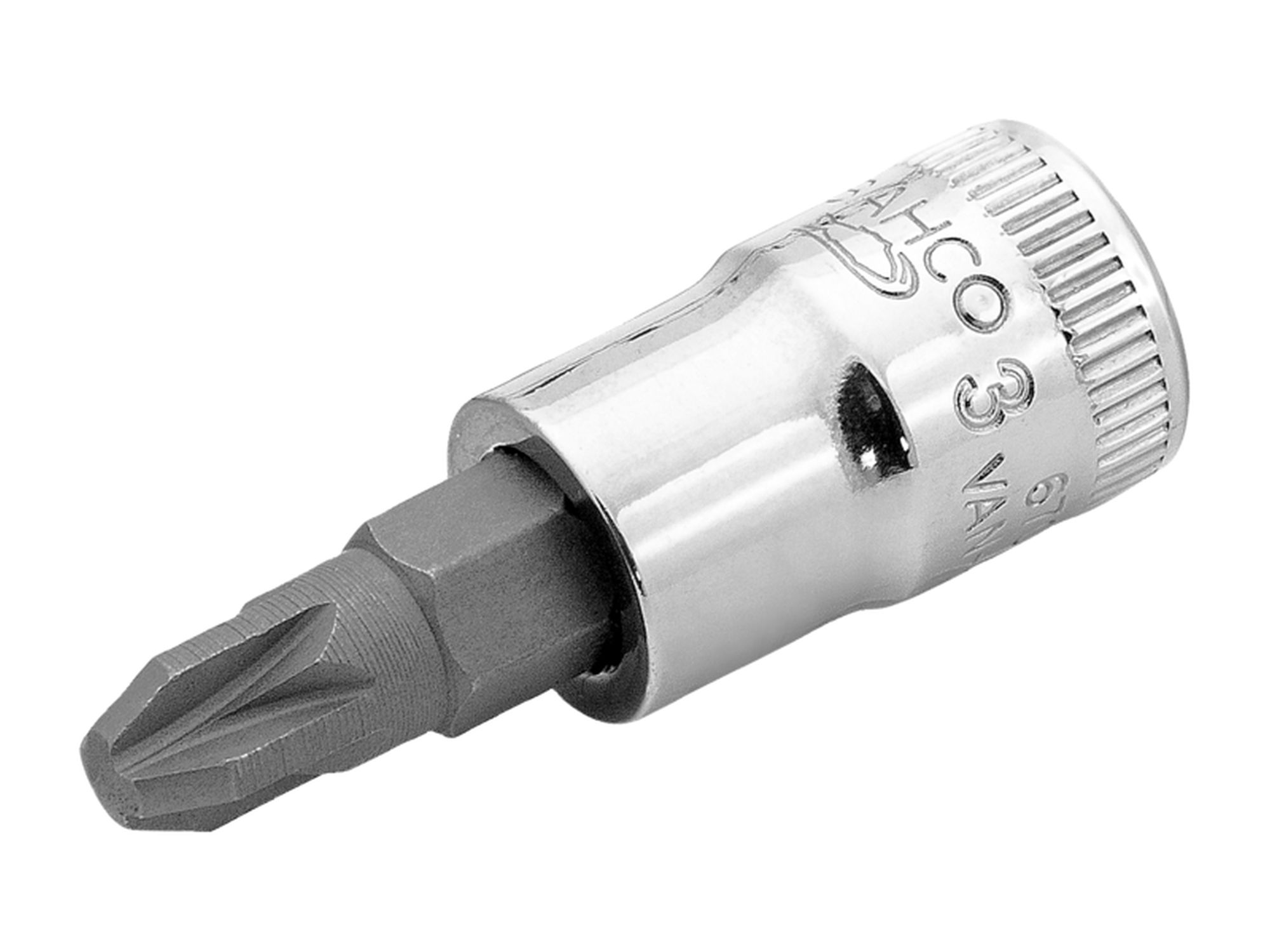 Vaso con punta y cuadradillo de 1/4