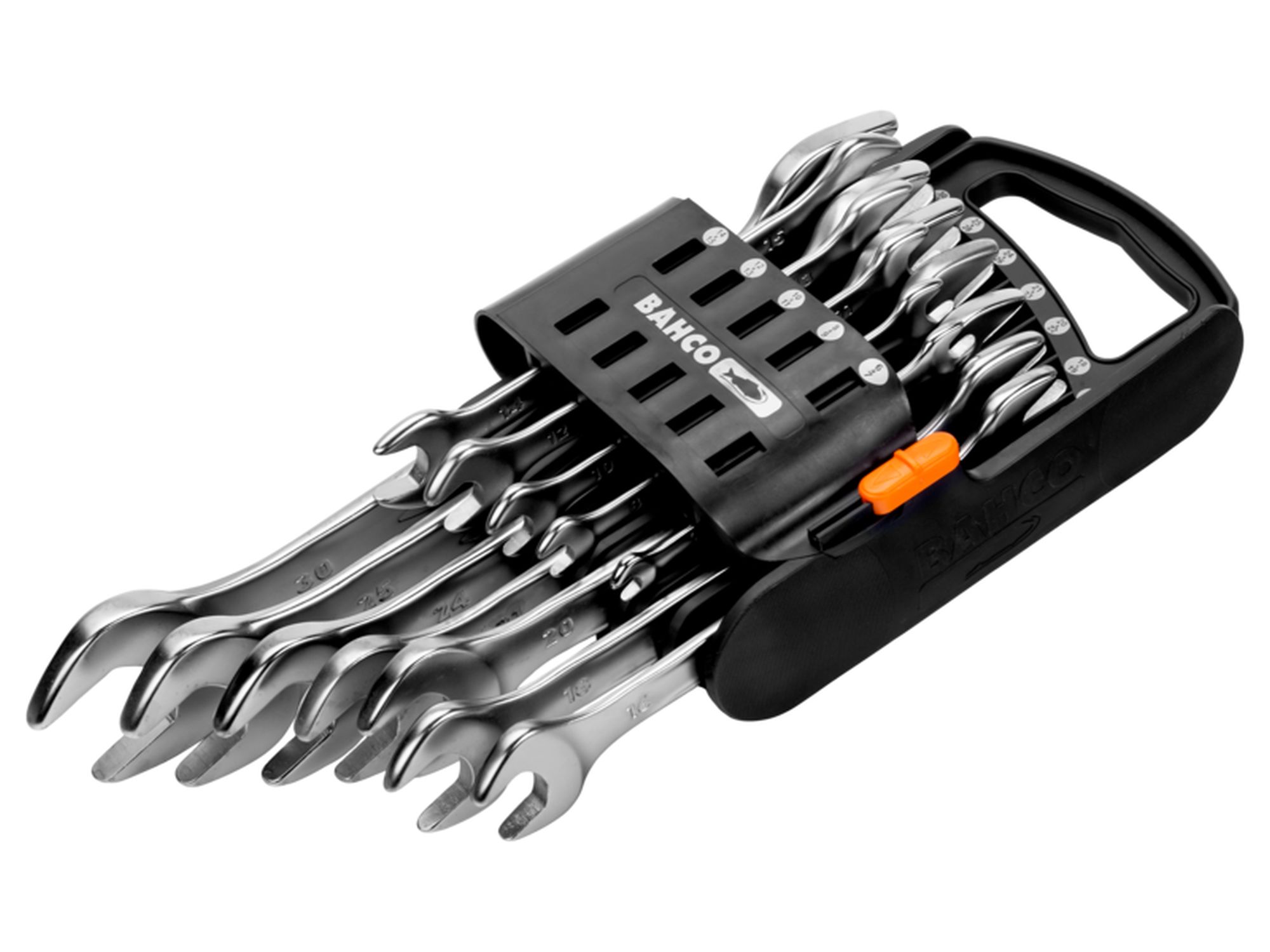 Juego de llaves fijas de dos bocas métricas (12 piezas/soporte de plástico)