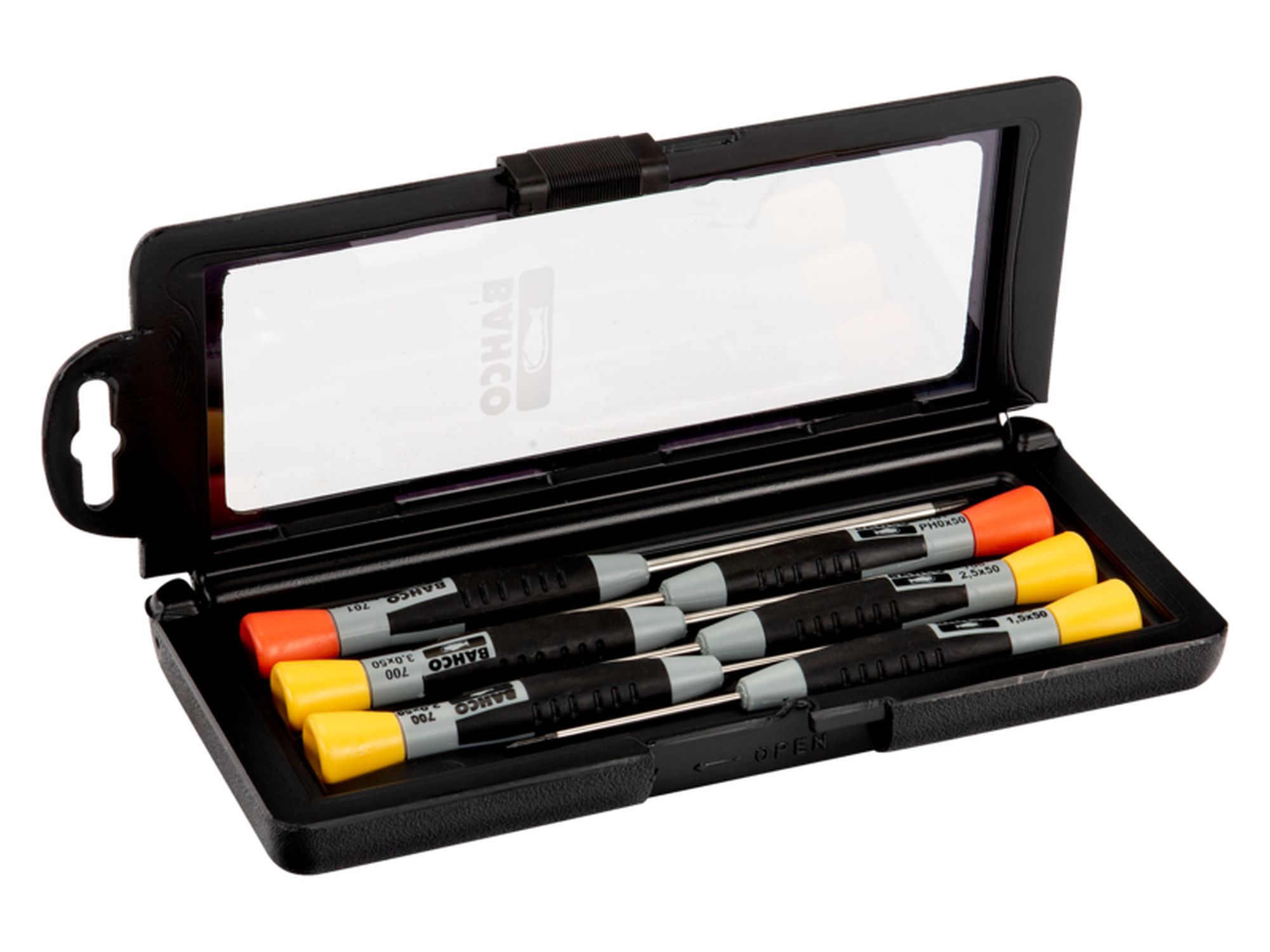 Juego de 6 destornilladores de precisión para tornillos ranurados y Phillips, 1,5-3- mm/PH0-PH1