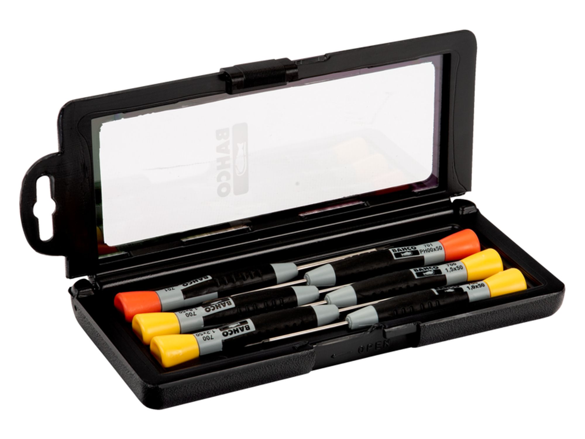 Juego de destornilladores ranurados/Phillips de precisión, 1-1,8 mm/PH00-PH0 (6 piezas)