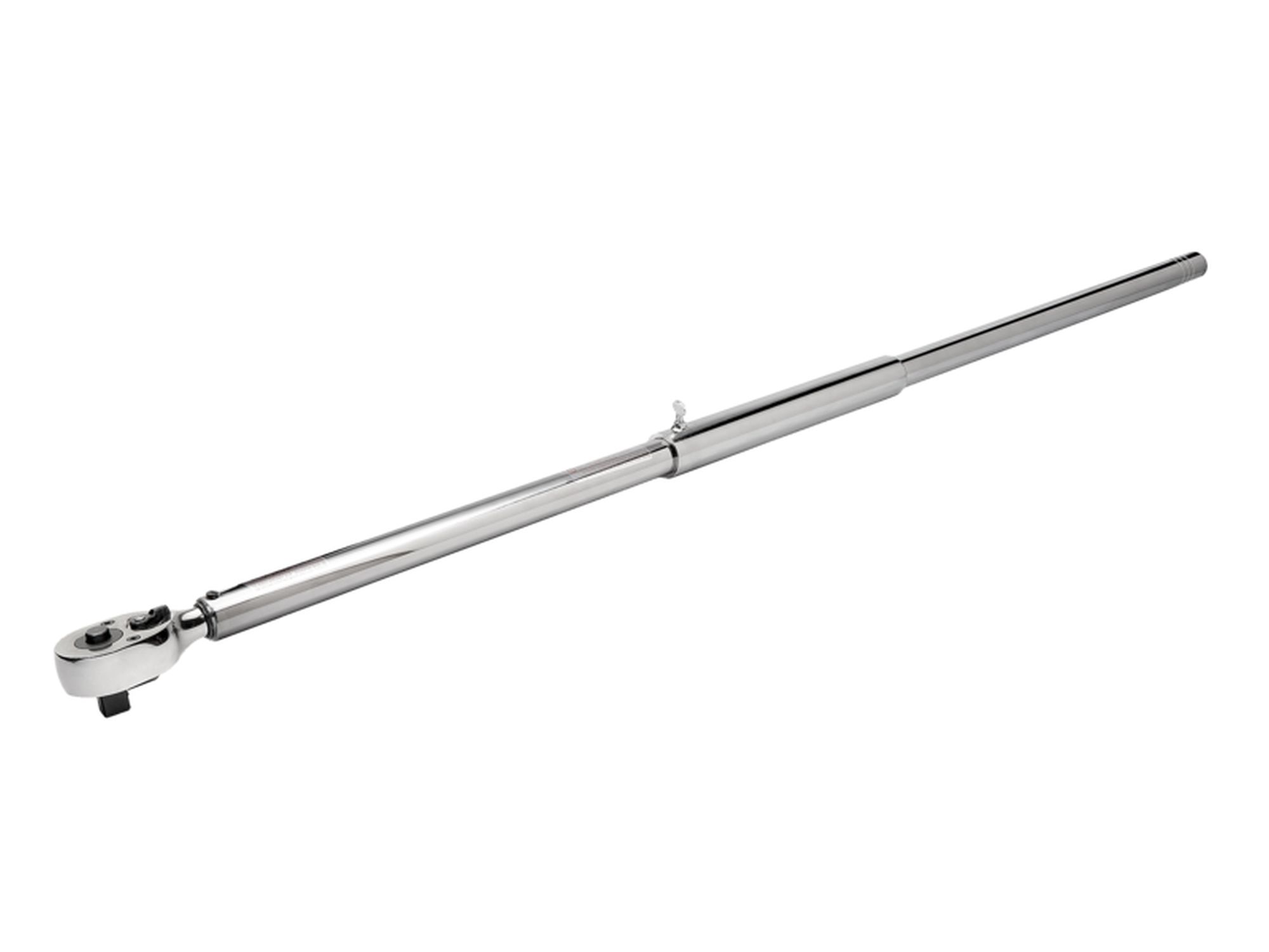 Llave dinamométrica mecánica de disparo ajustable con escala marcada, cabeza fija de carraca y mango de dos secciones