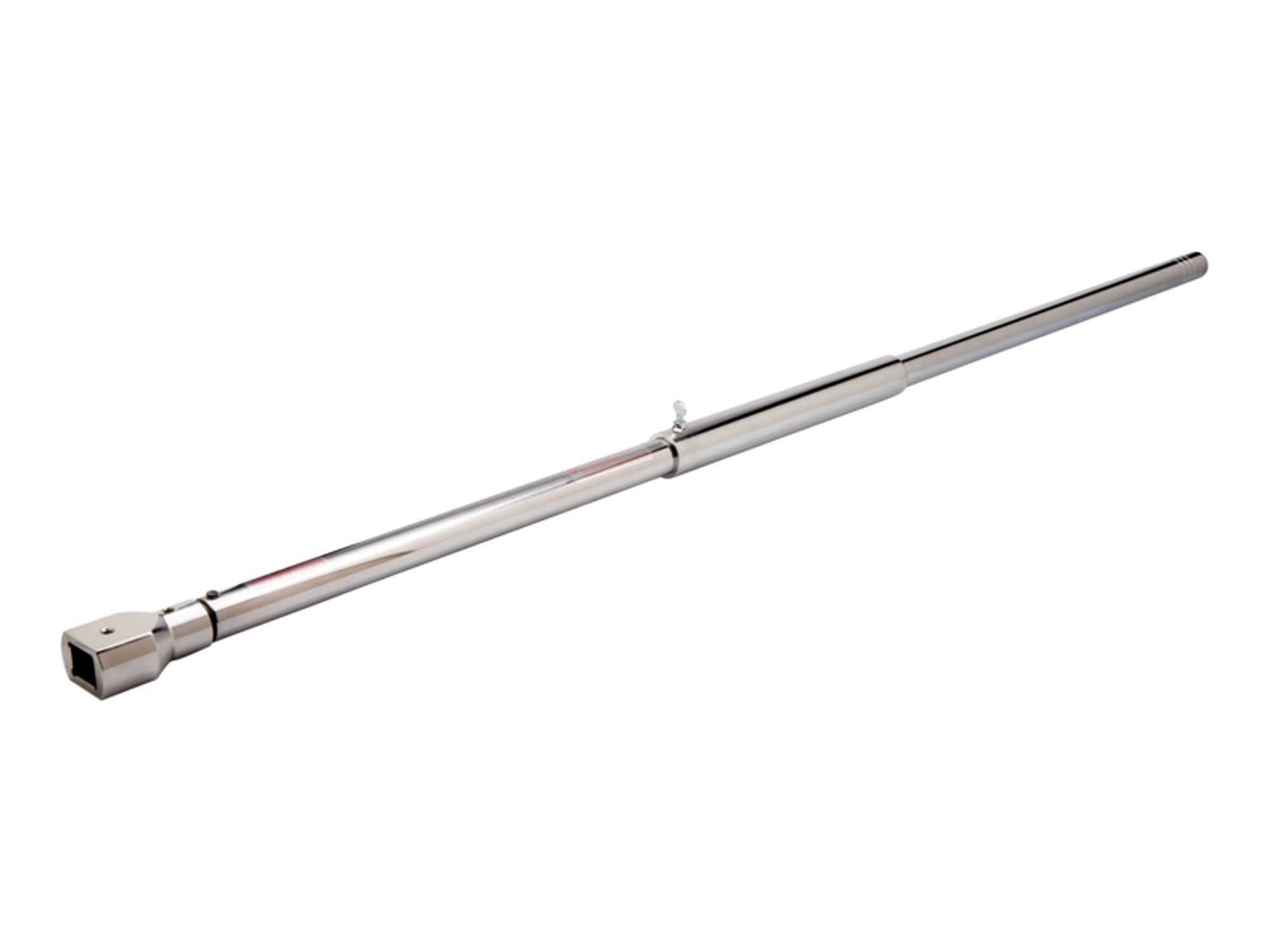 Llave dinamométrica mecánica de disparo ajustable con escala marcada, cabeza intercambiable y mango de dos secciones