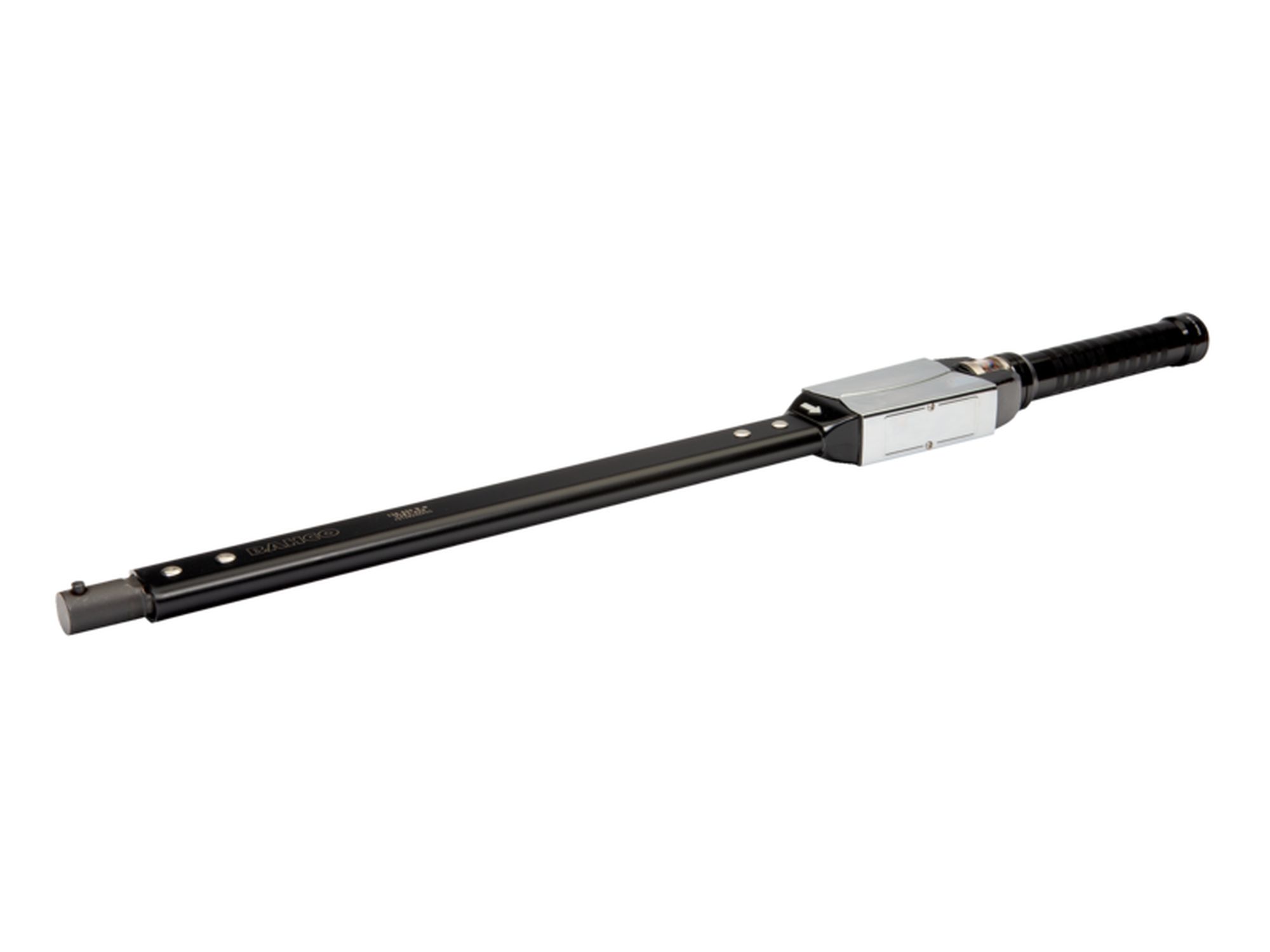 Llave dinamométrica mecánica de disparo de accionamiento libre ajustable con cabeza con conexión cilíndrica intercambiable