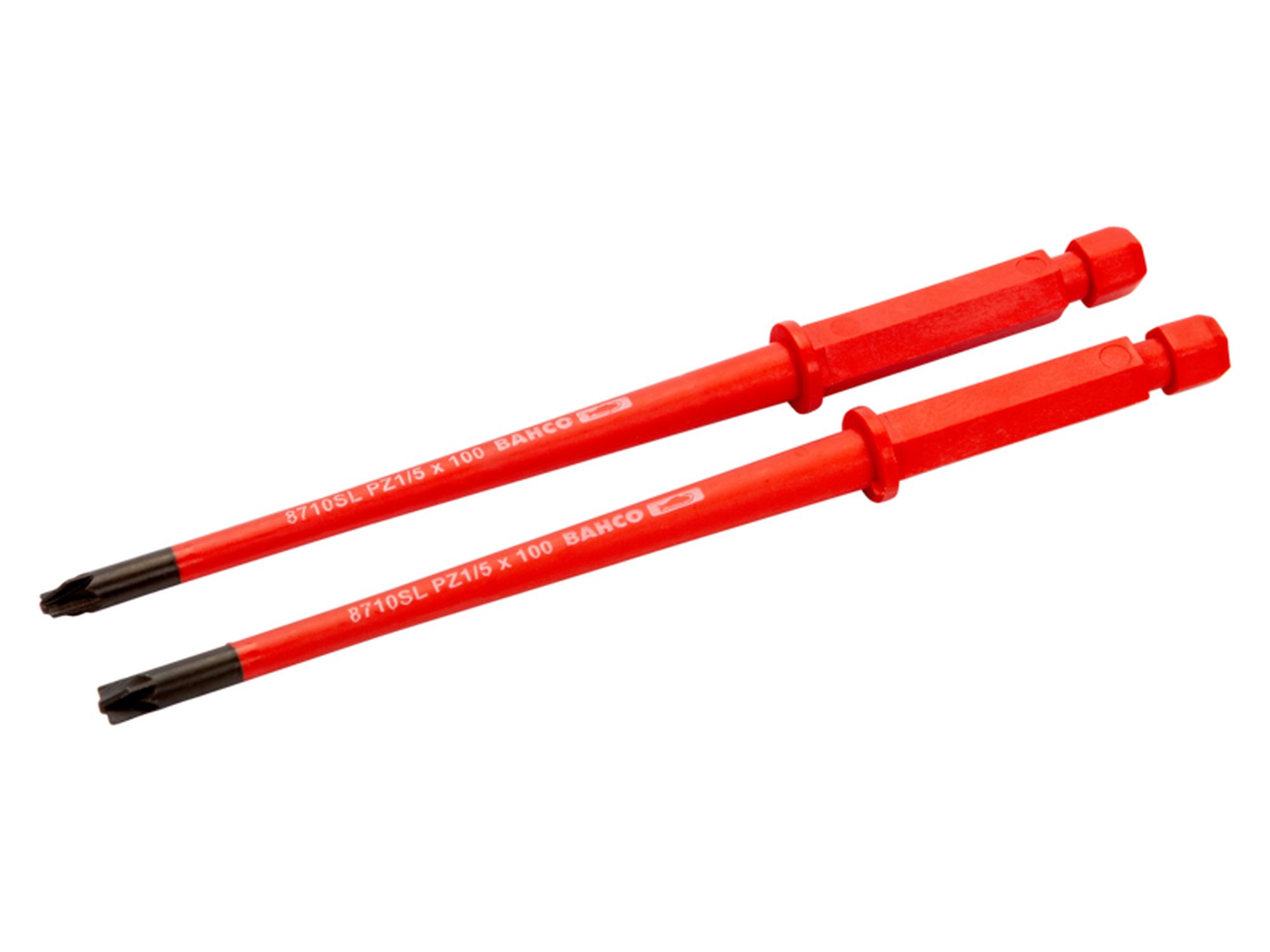 Varilla intercambiable de punta Combi aislada ranurada y Pozidriv con diámetro reducido, 6 mm/PH2