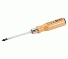 Destornillador Pozidriv con mango de madera (PZ1 x 80 mm)