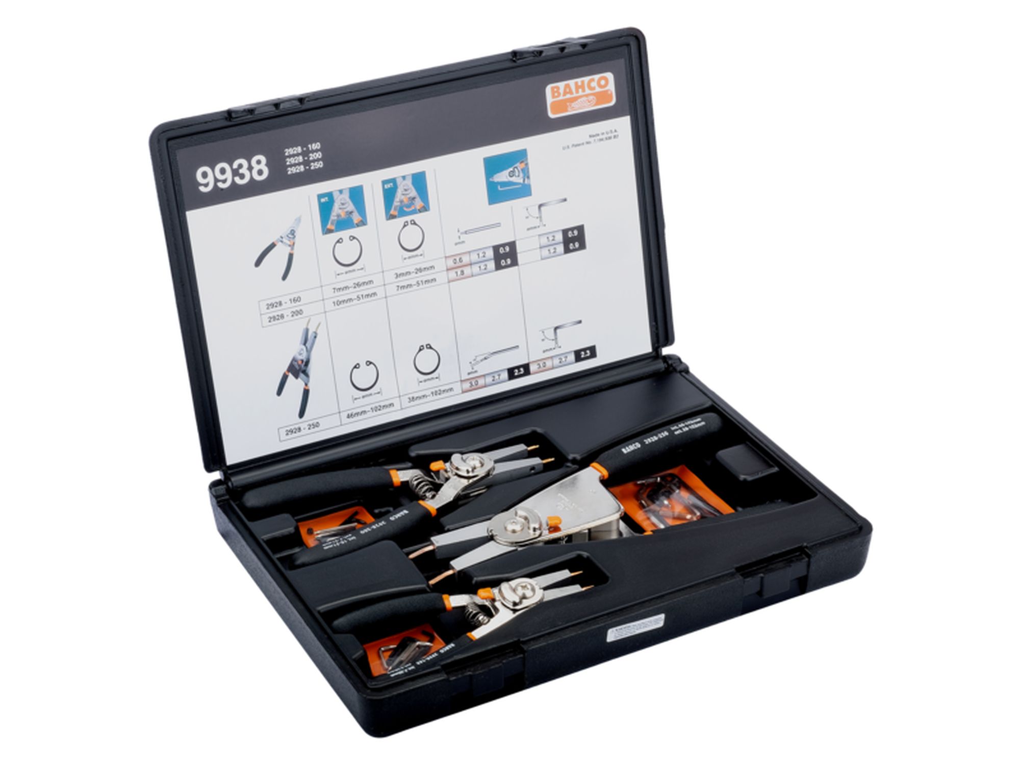 Juego de alicates reversibles para arandelas: 3 unidades