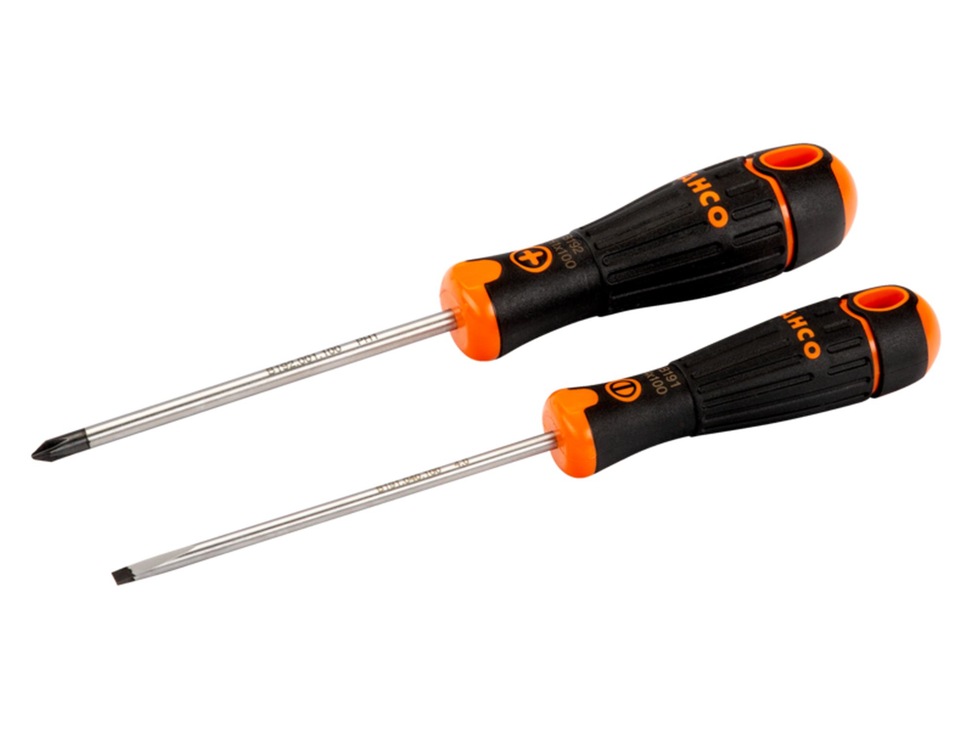 Juego de destornilladores BahcoFit con mango de goma (2 piezas)