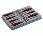 Juego de destornilladores Pozidriv/TORX® BahcoFit con mango de goma (7 piezas)