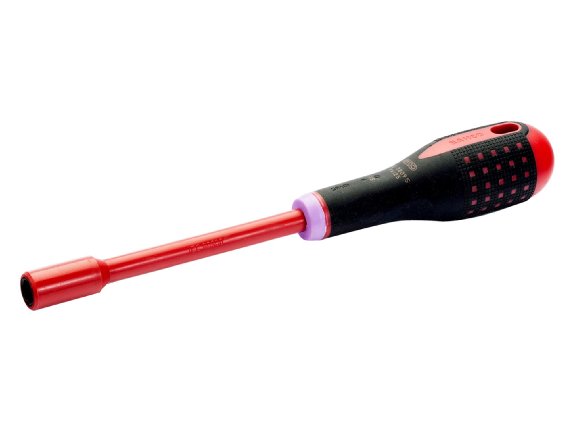 Llave de vaso aislada VDE ERGO™ con mango de tres componentes, 7 mm x 125 mm