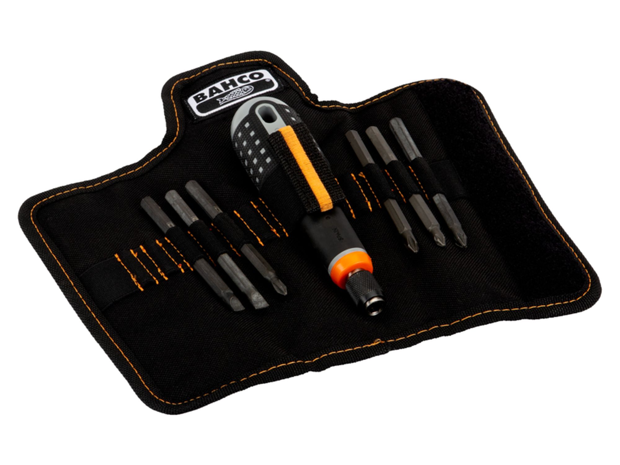 Destornillador ERGO™ con mango de goma y juego de varillas intercambiables ranuradas/Phillips/Pozidriv (7 piezas)