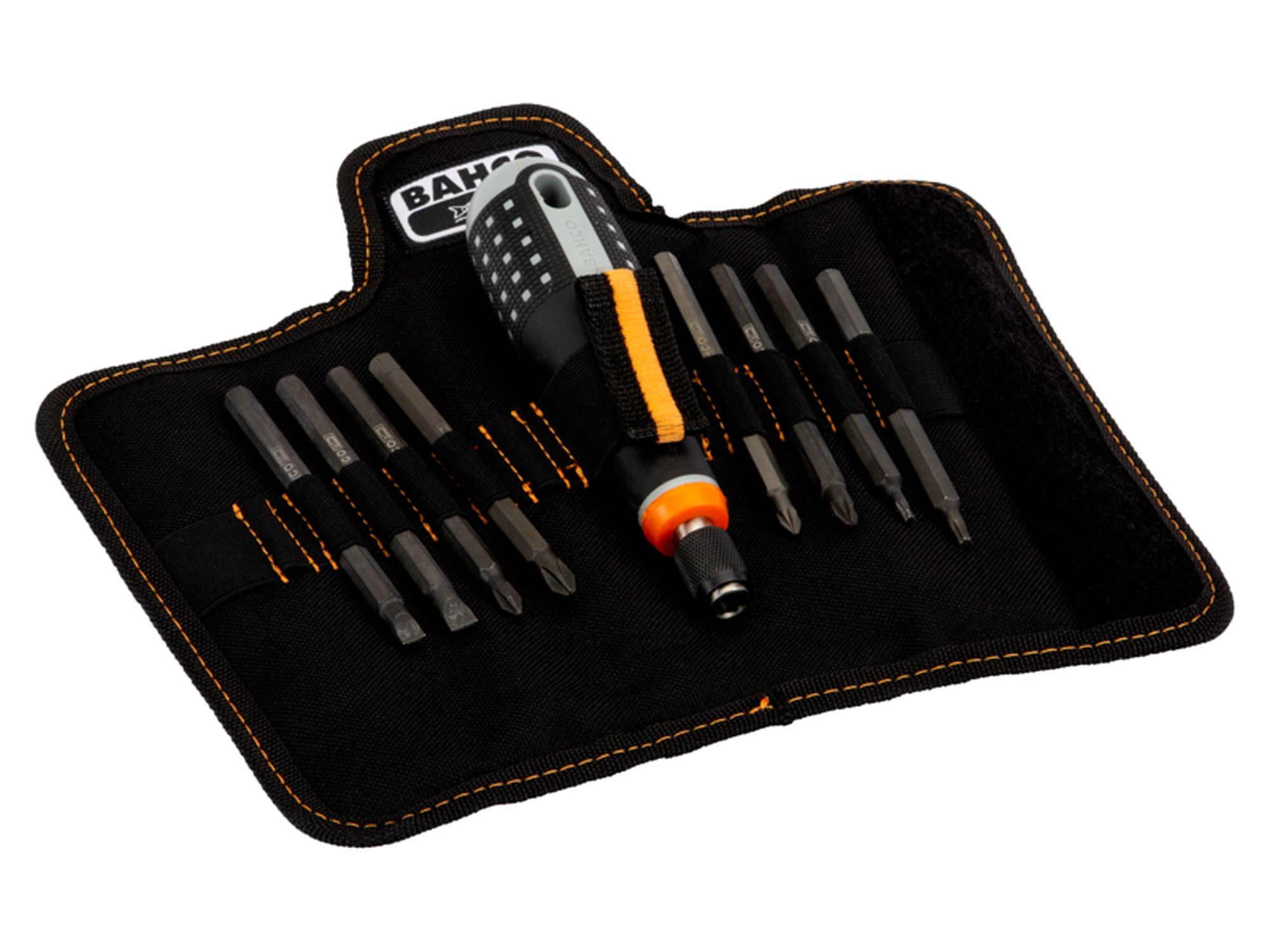 Destornillador ERGO™ con mango de goma y juego de varillas intercambiables ranuradas/Phillips/Pozidriv (9 piezas)