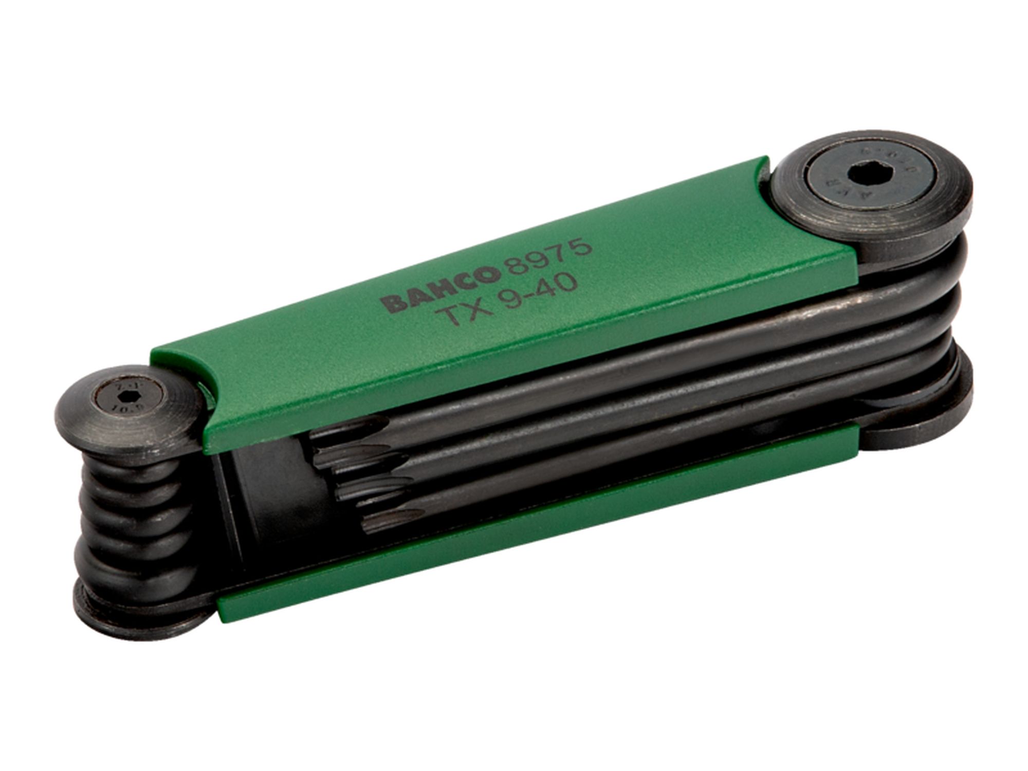 Juego de 8 llaves tipo allen hexagonales fosfatadas TORX® en navaja