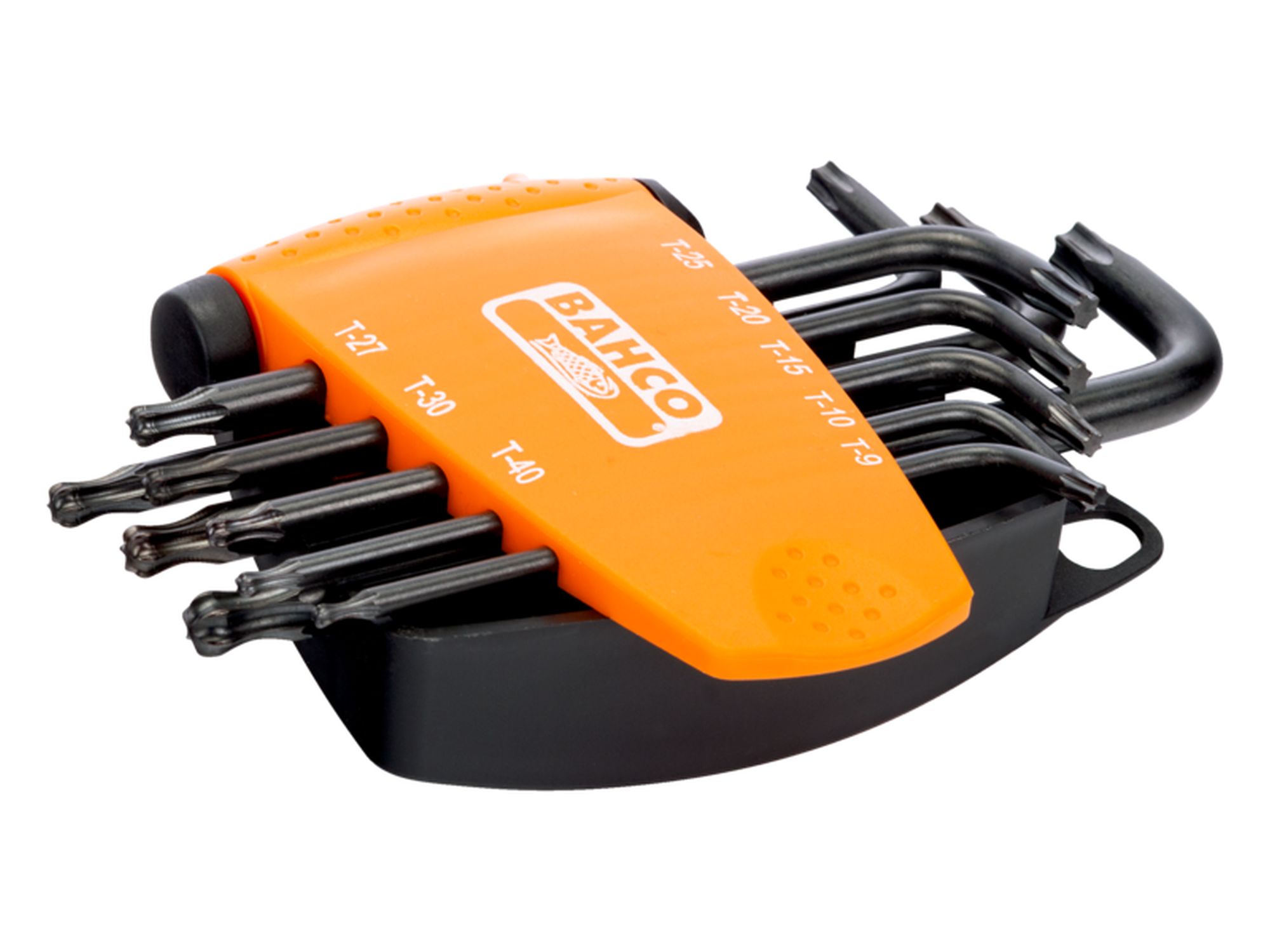 Juego de 8 llaves tipo allen hexagonales TORX® con bola y fosfatadas, T9-T40