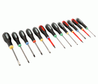 Juego de 13 destornilladores para ranurados, Phillips, Pozidriv y TORX® ERGO™ con agarre de goma
